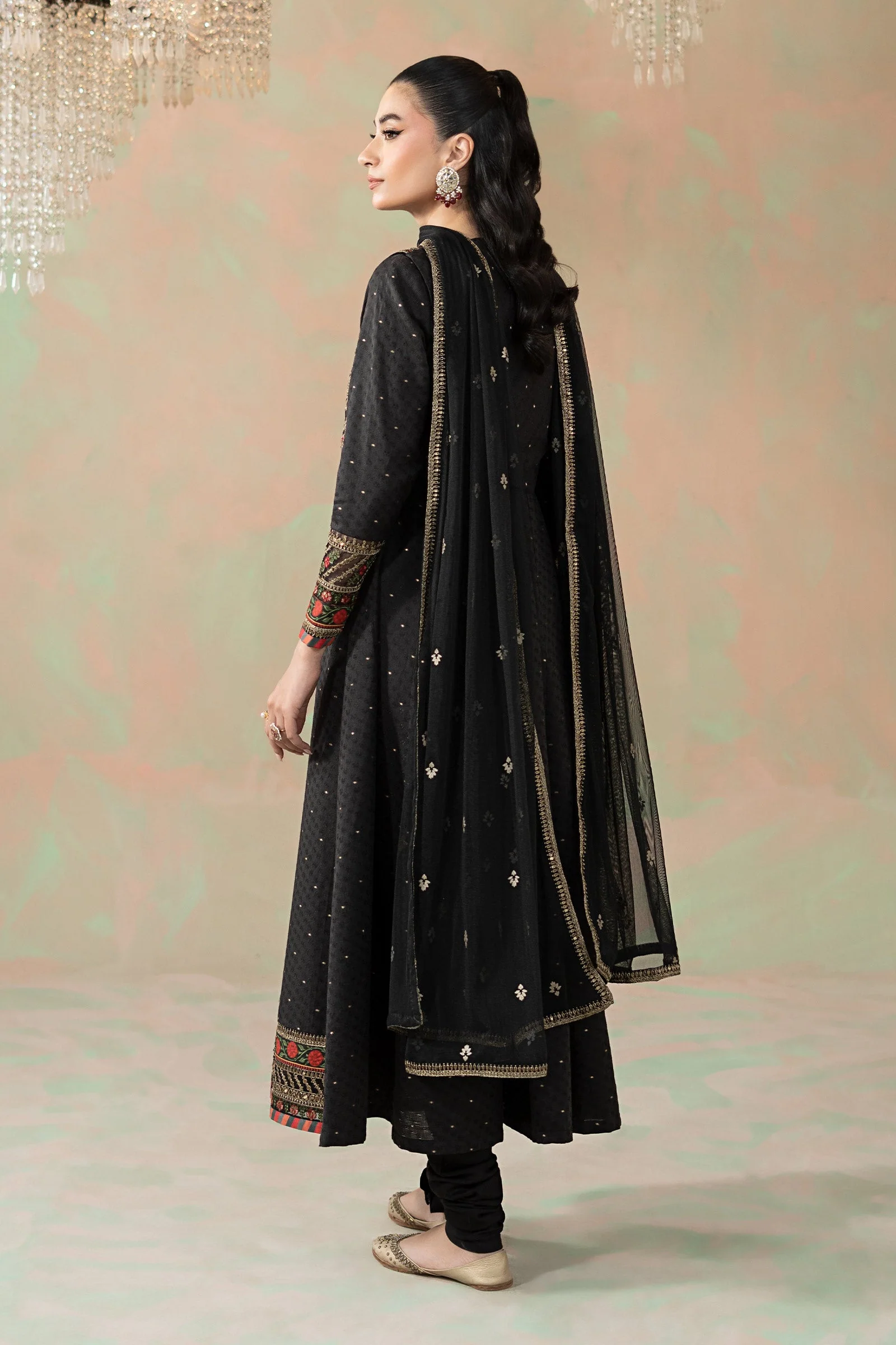 3 Piece Embroidered Filament Viscose Suit - Image 7