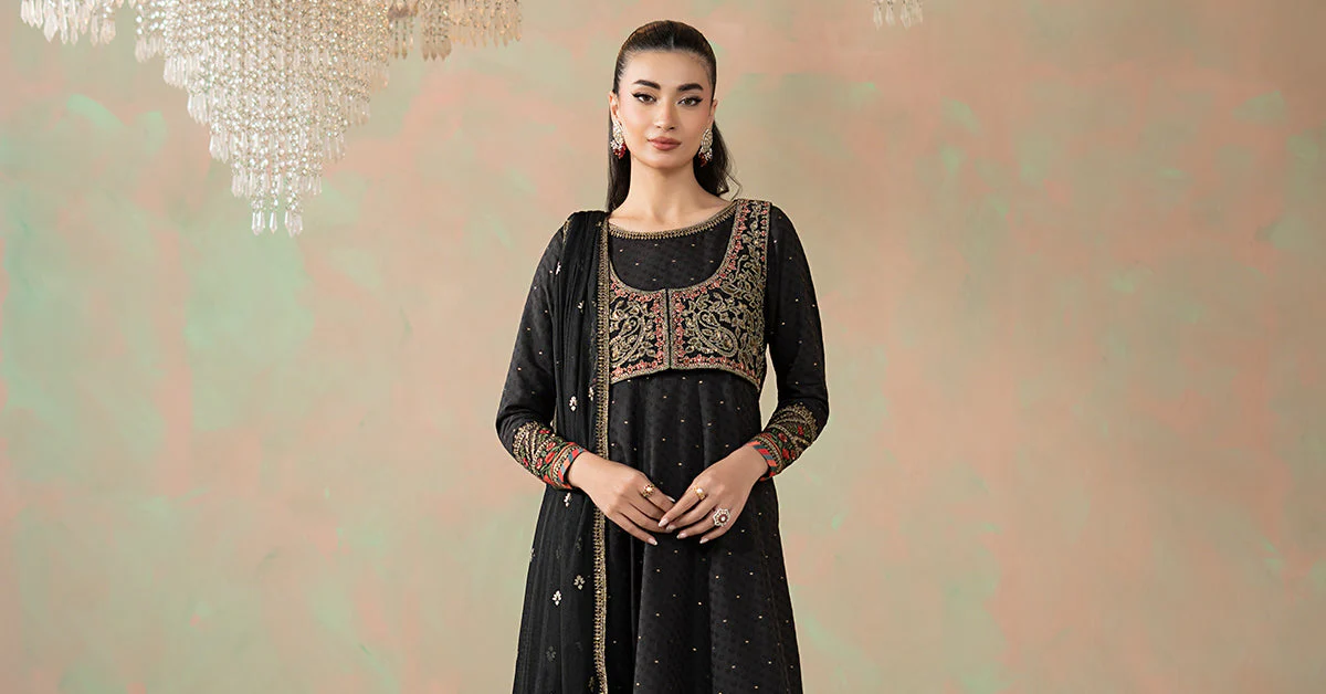 3 Piece Embroidered Filament Viscose Suit - Image 8