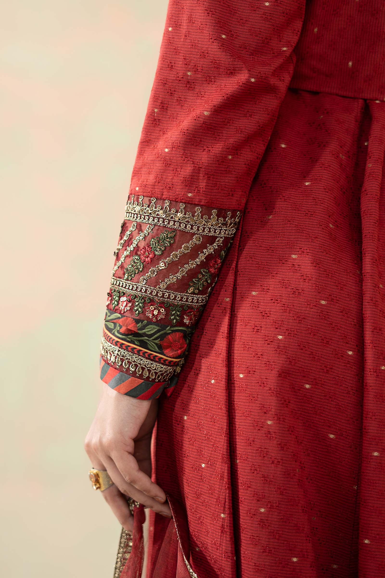 3 Piece Embroidered Filament Viscose Suit - Image 4
