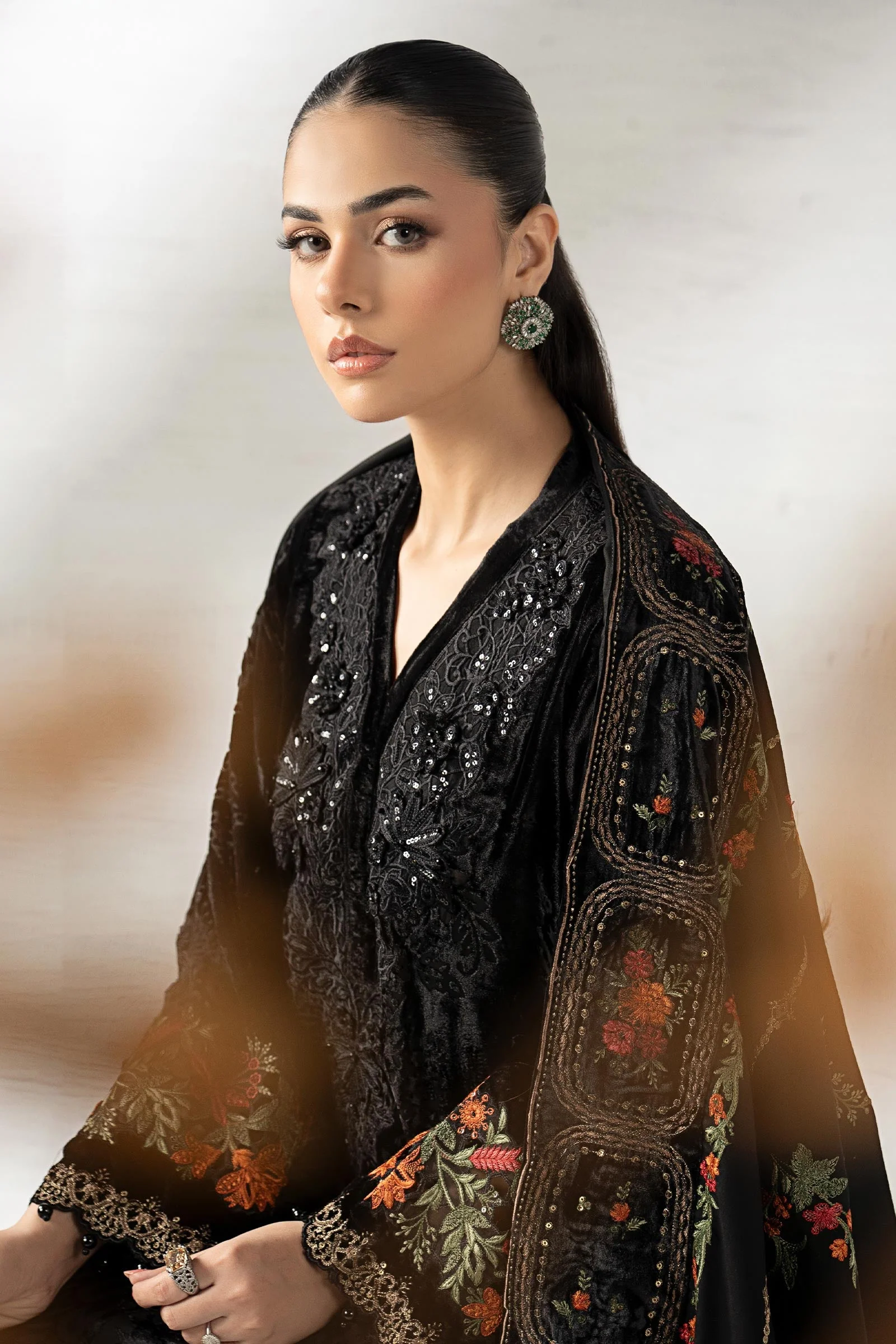 3 Piece Embroidered Palachi Suit - Image 2
