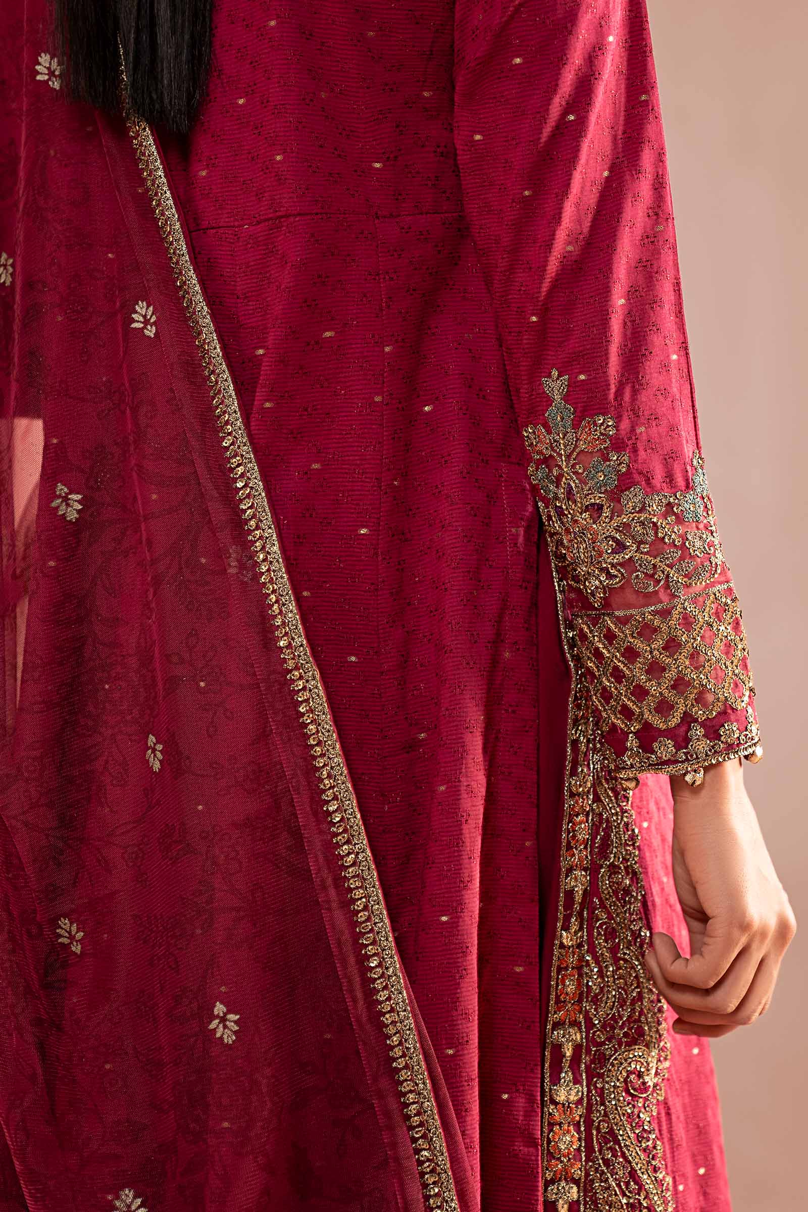 3 Piece Embroidered Filament Viscose Suit - Image 5