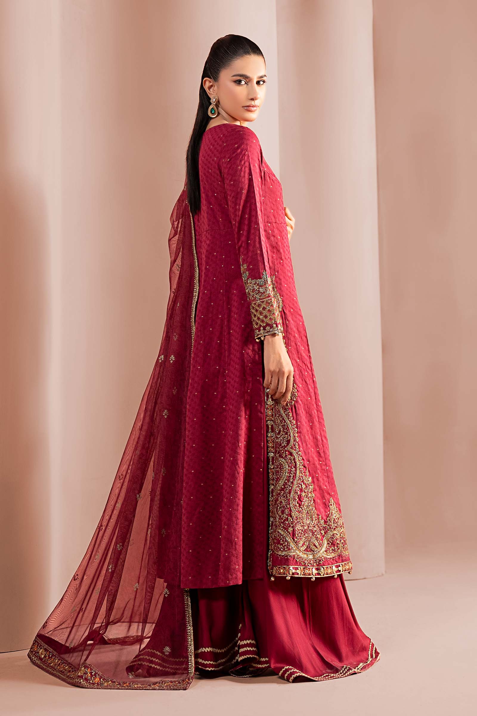 3 Piece Embroidered Filament Viscose Suit - Image 9