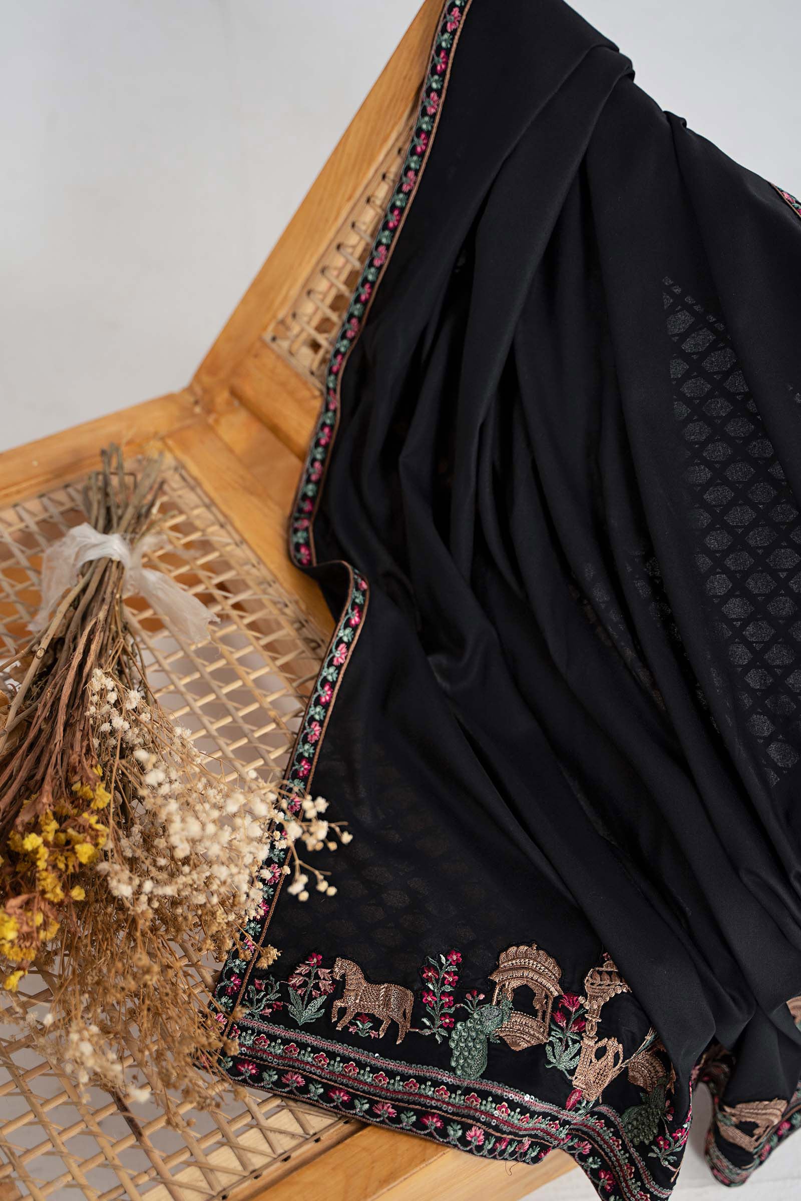 3 Piece Embroidered Khaddar Suit - Image 8
