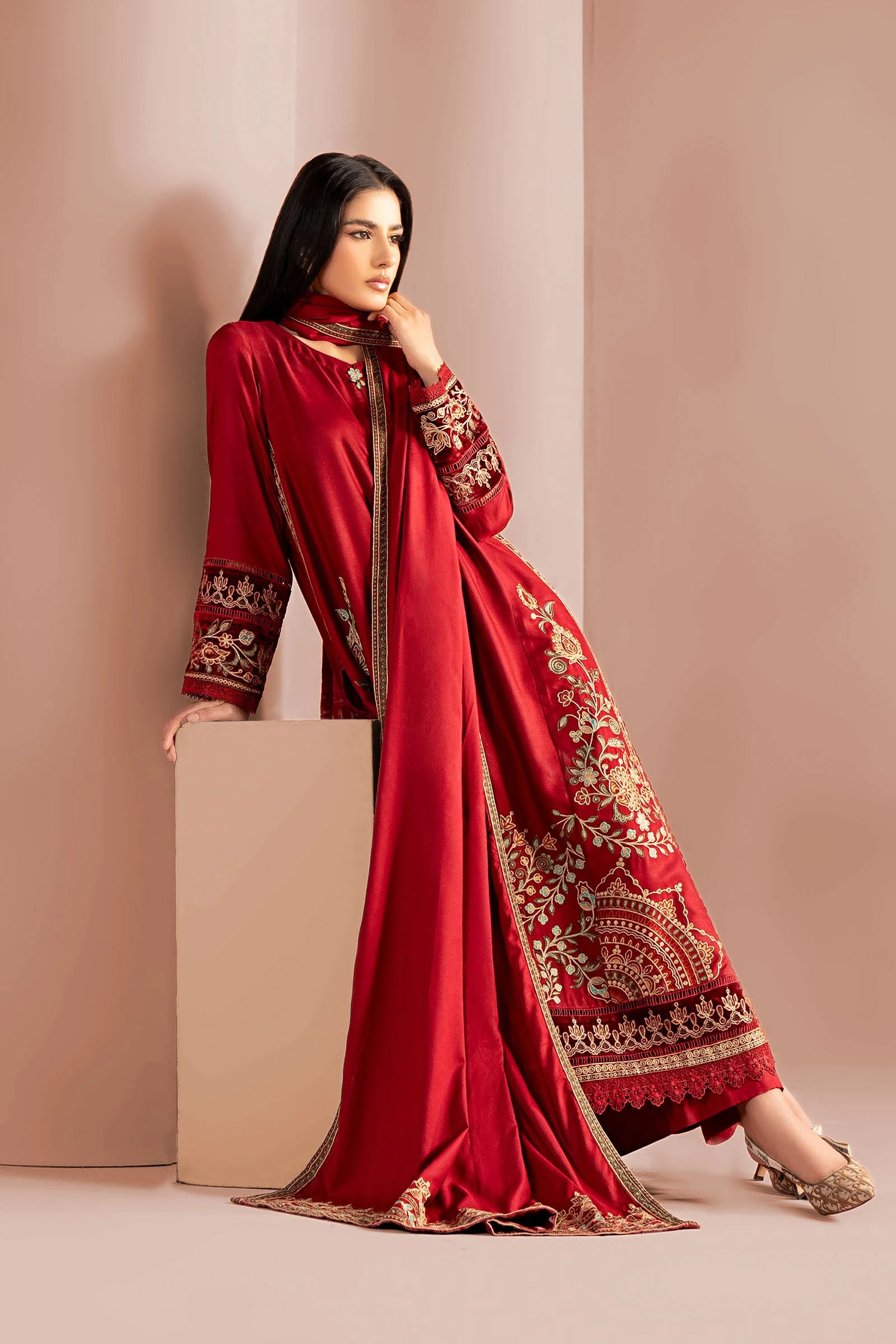 3 Piece Embroidered Marina Suit - Image 3