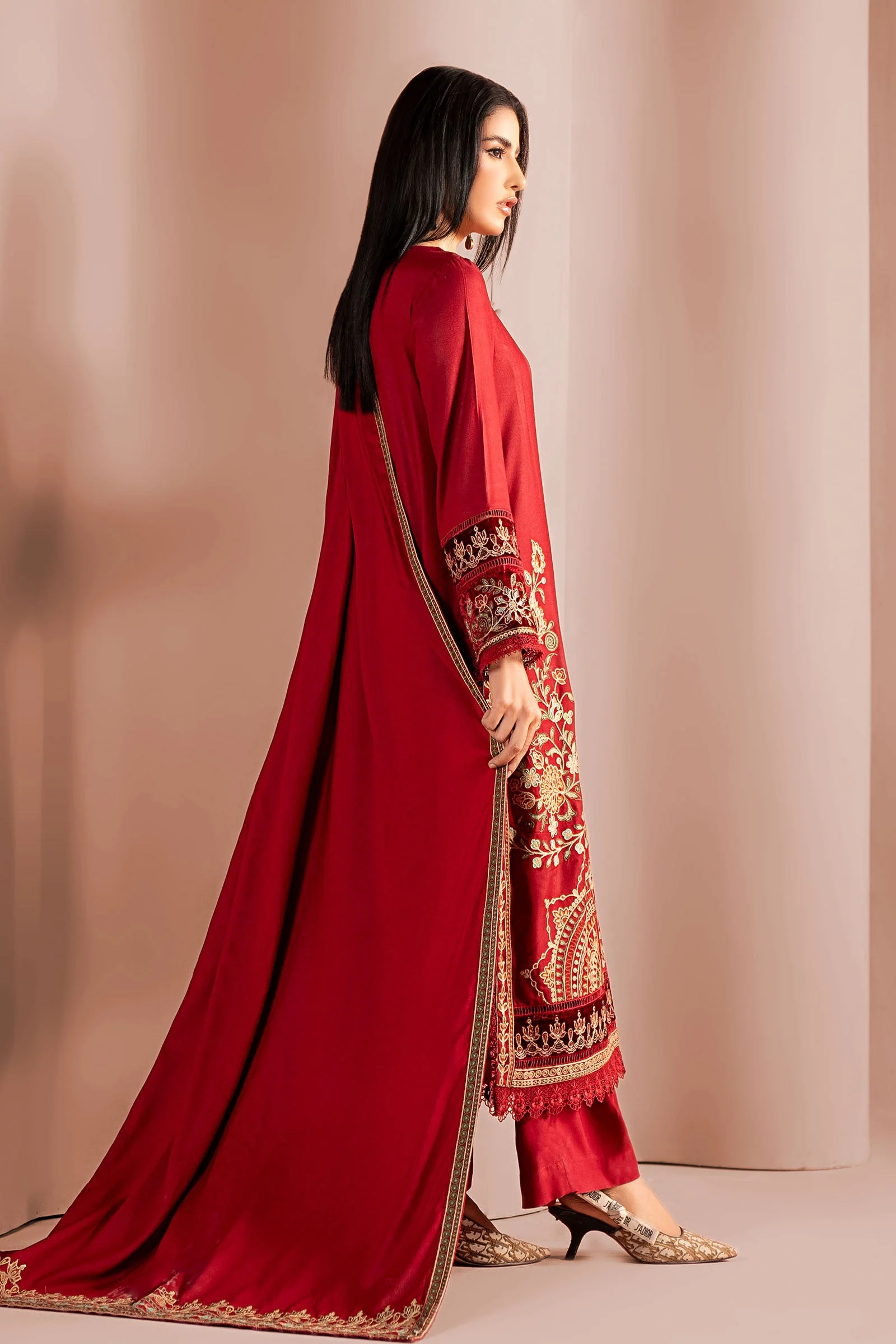 3 Piece Embroidered Marina Suit - Image 9