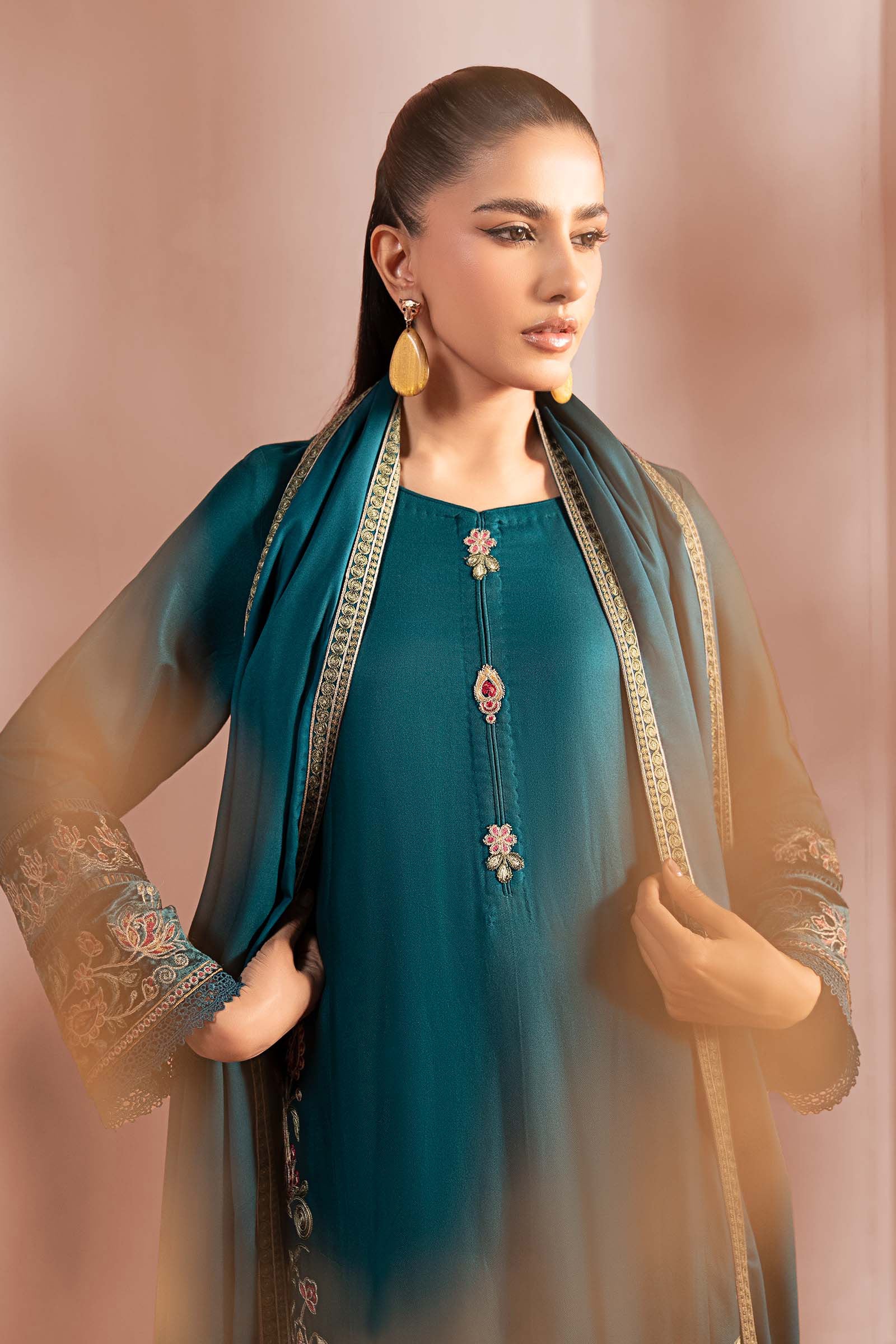 3 Piece Embroidered Marina Suit - Image 4
