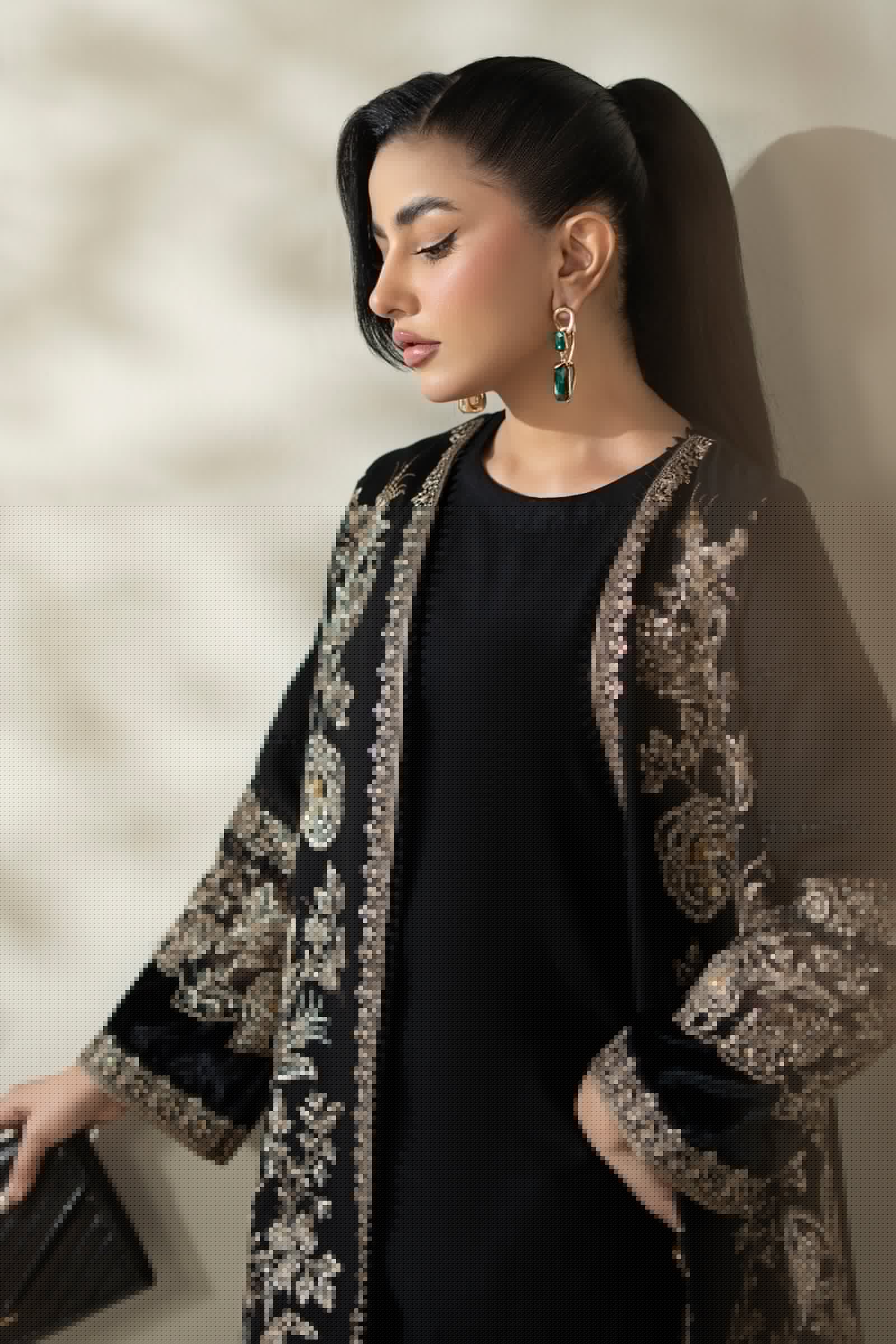 3 Piece Embroidered Khaddar Suit - Image 6
