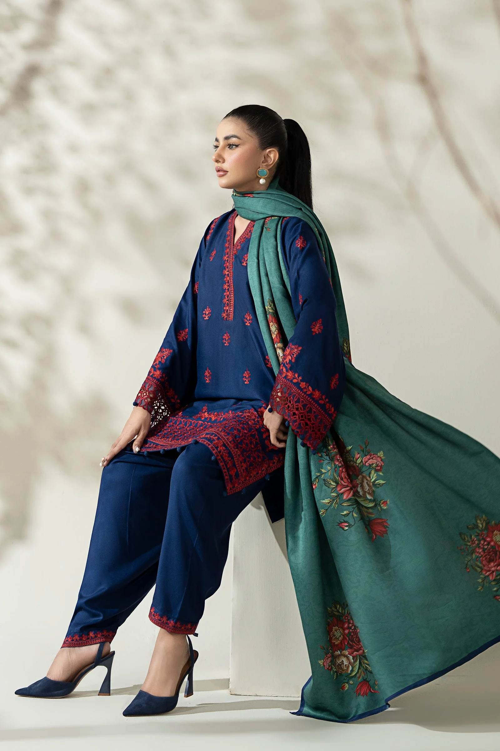 3 Piece Embroidered Marina Suit - Image 5