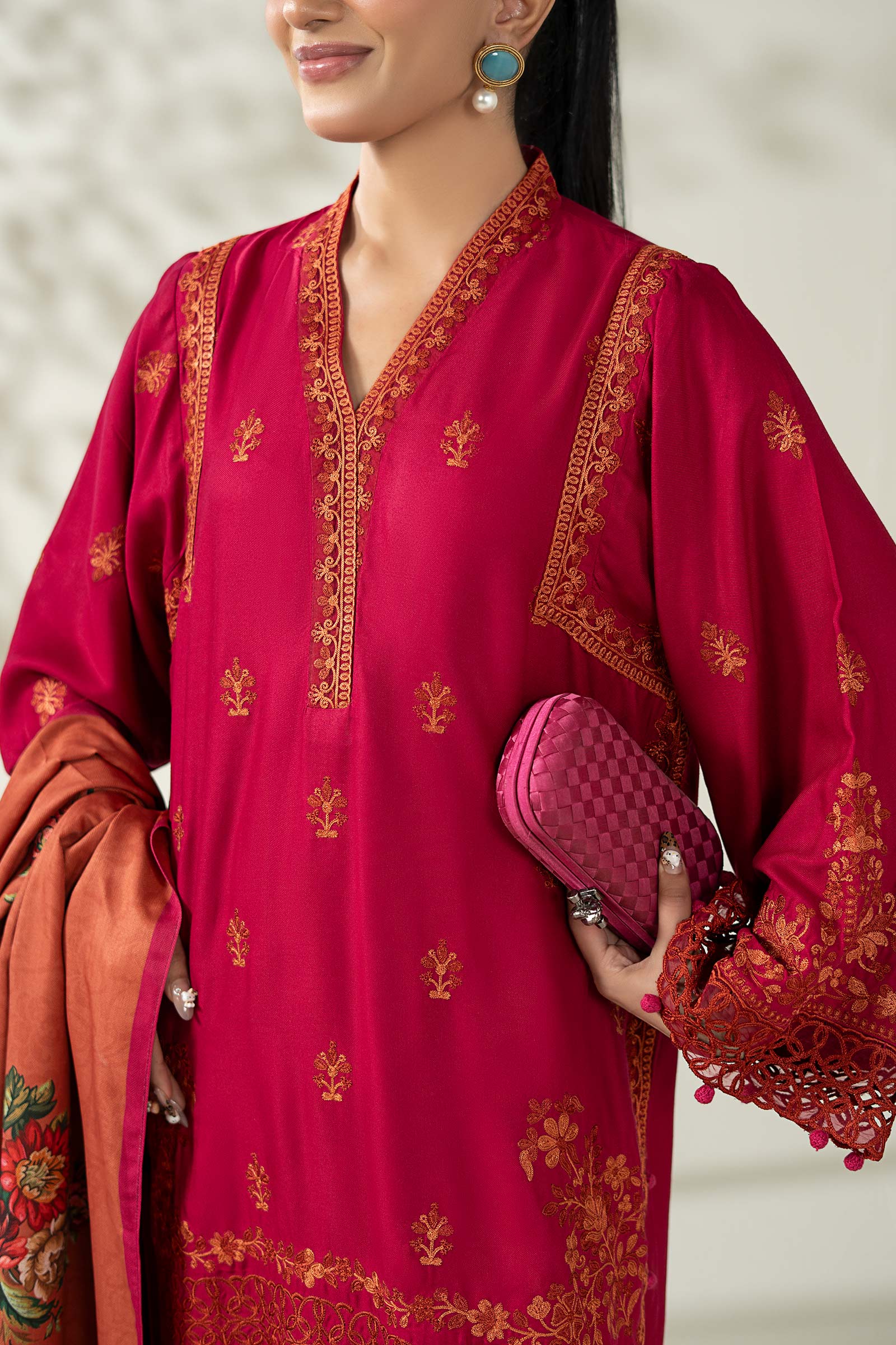 3 Piece Embroidered Marina Suit - Image 11
