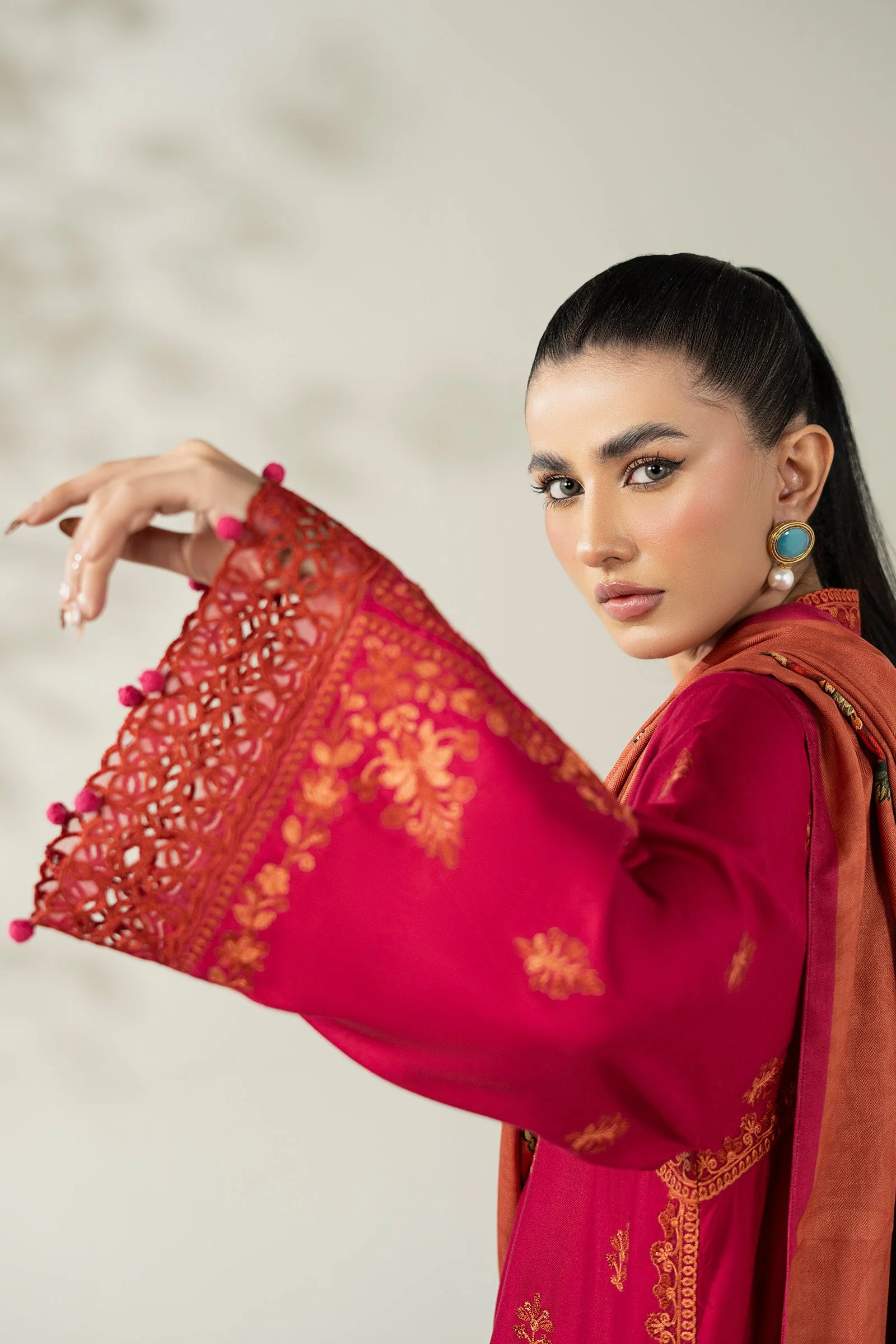 3 Piece Embroidered Marina Suit - Image 8
