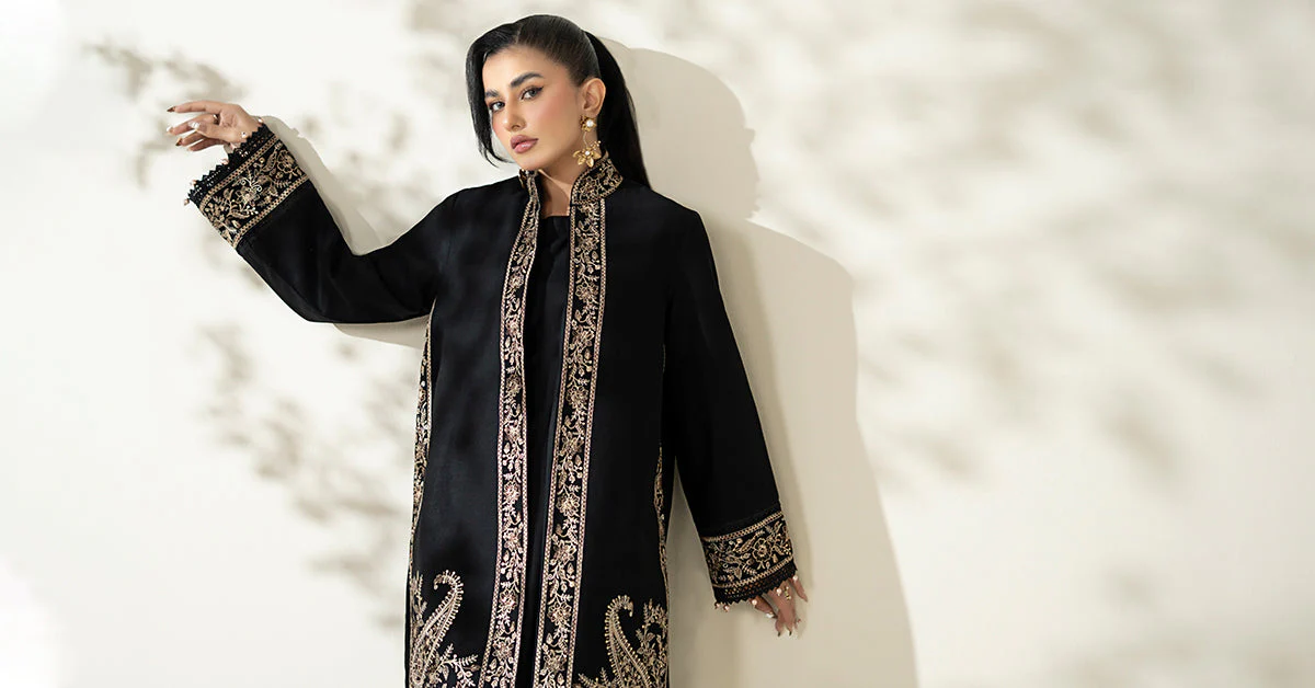 3 Piece Embroidered Khaddar Suit - Image 11