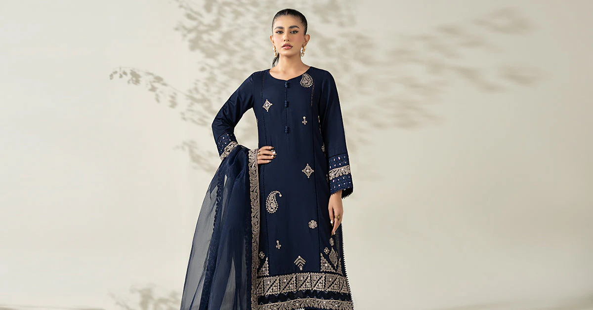 3 Piece Embroidered Marina Suit - Image 10