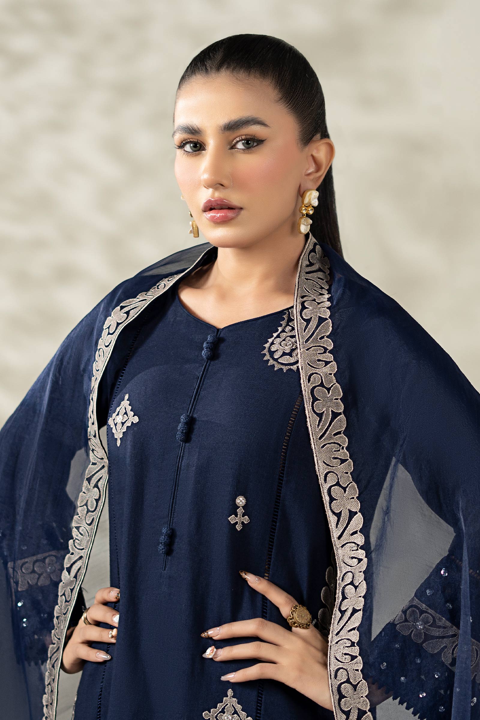 3 Piece Embroidered Marina Suit - Image 3