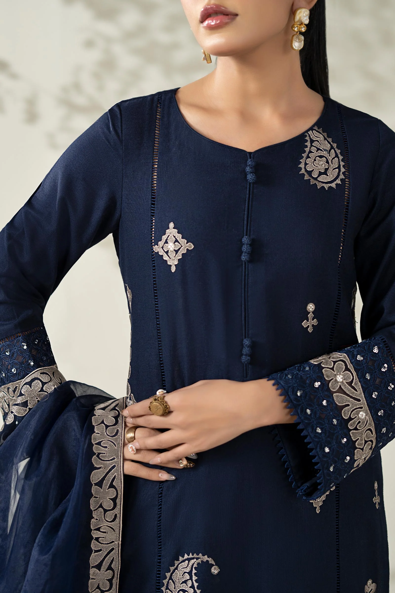 3 Piece Embroidered Marina Suit - Image 5