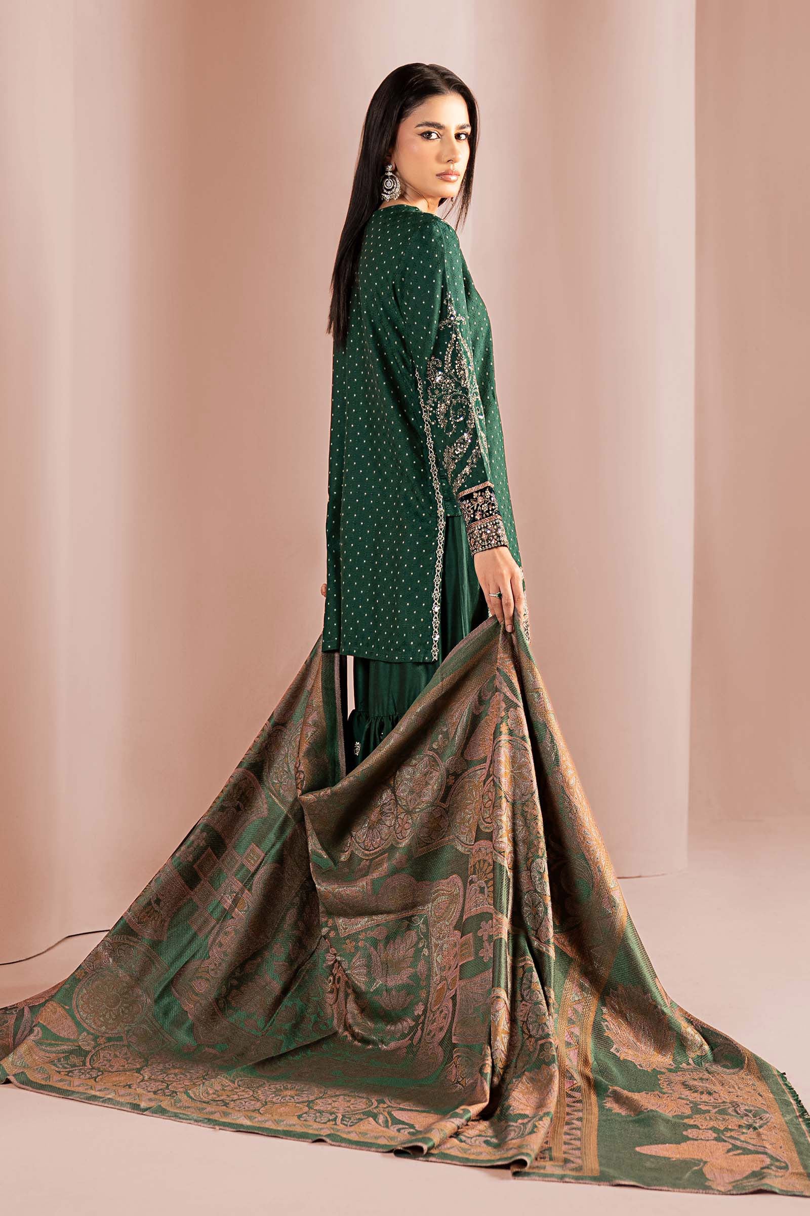 3 Piece Embroidered Viscose Suit - Image 10