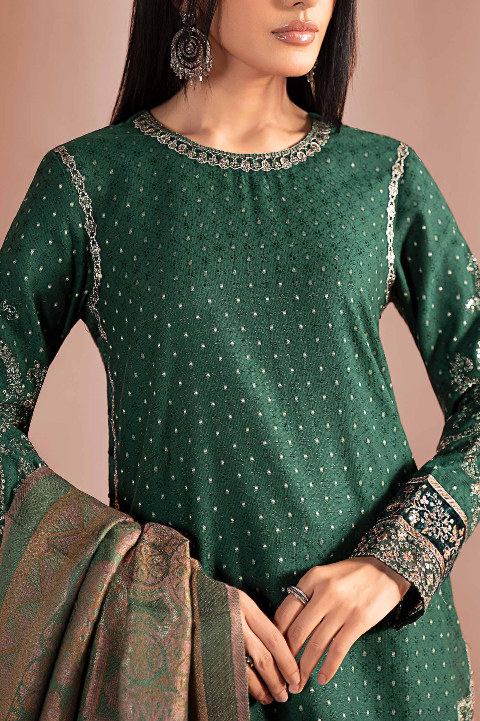 3 Piece Embroidered Viscose Suit - Image 3