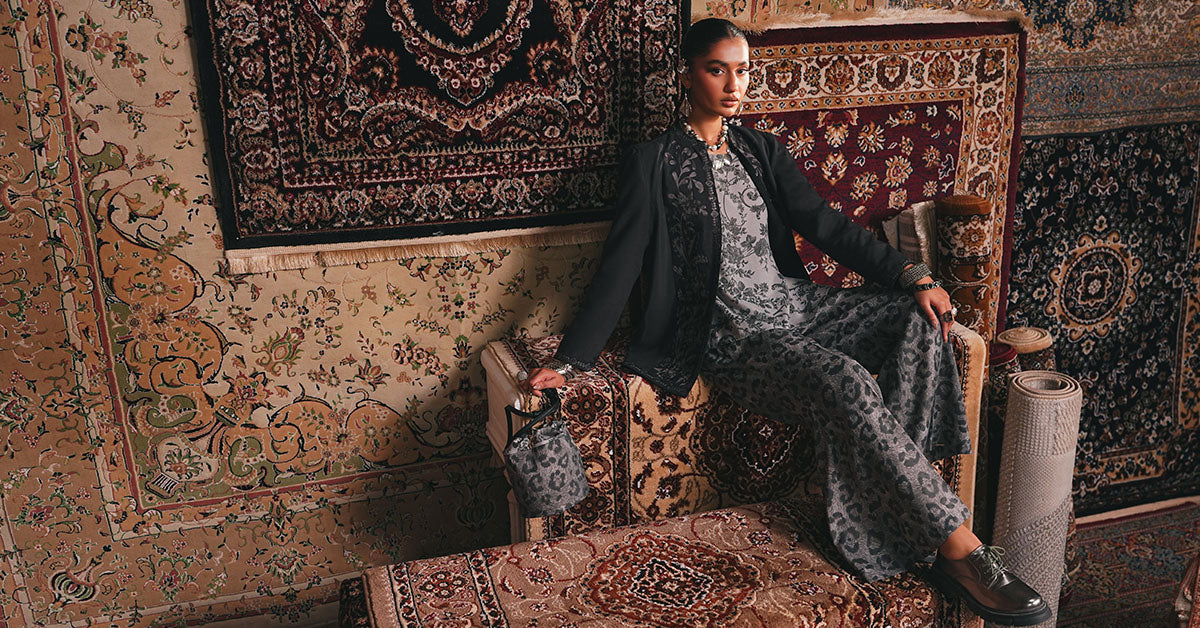 Embroidered Pk Raw Silk Jacket Set - Image 8
