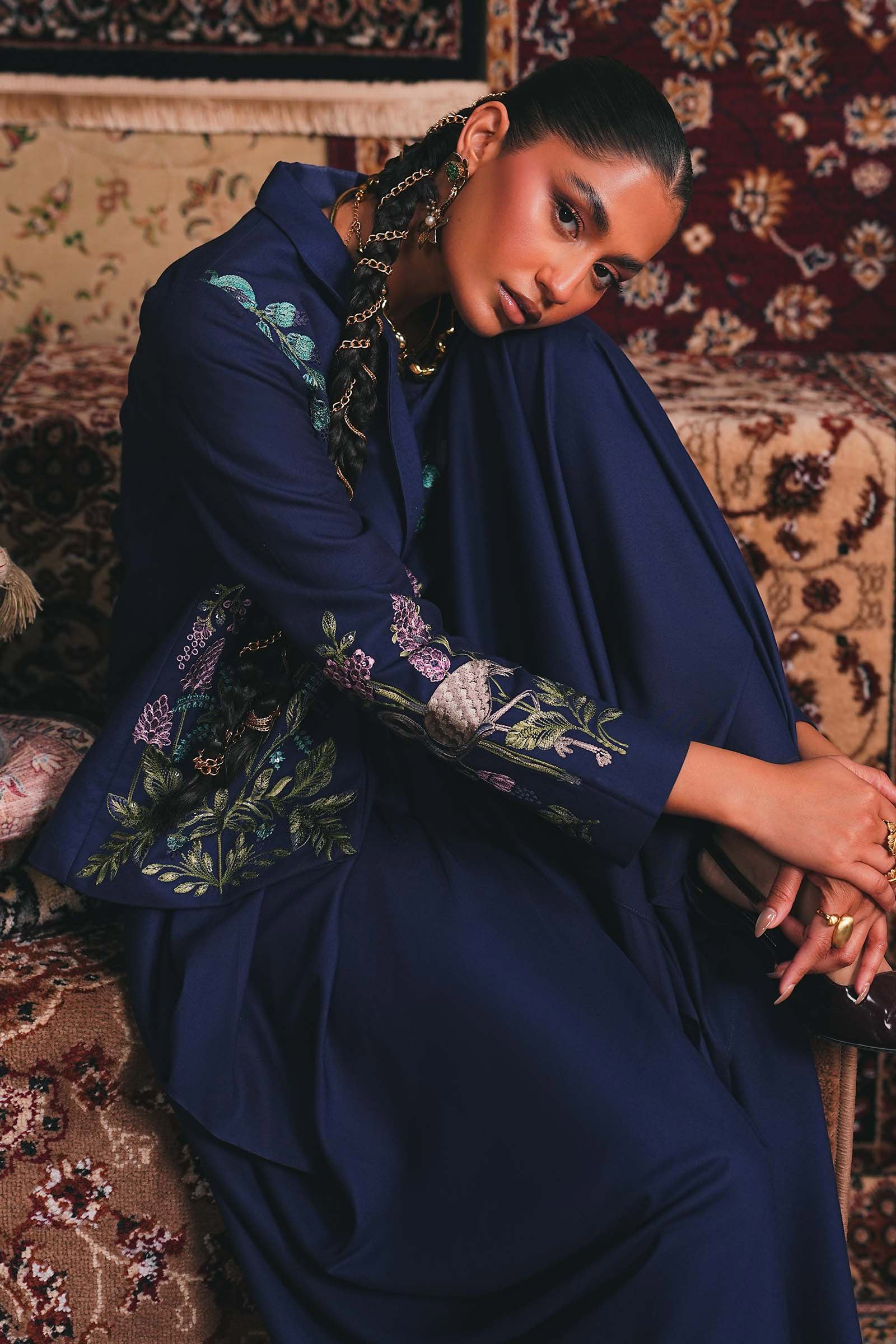 Embroidered Marina Twill Blazer Set - Image 3