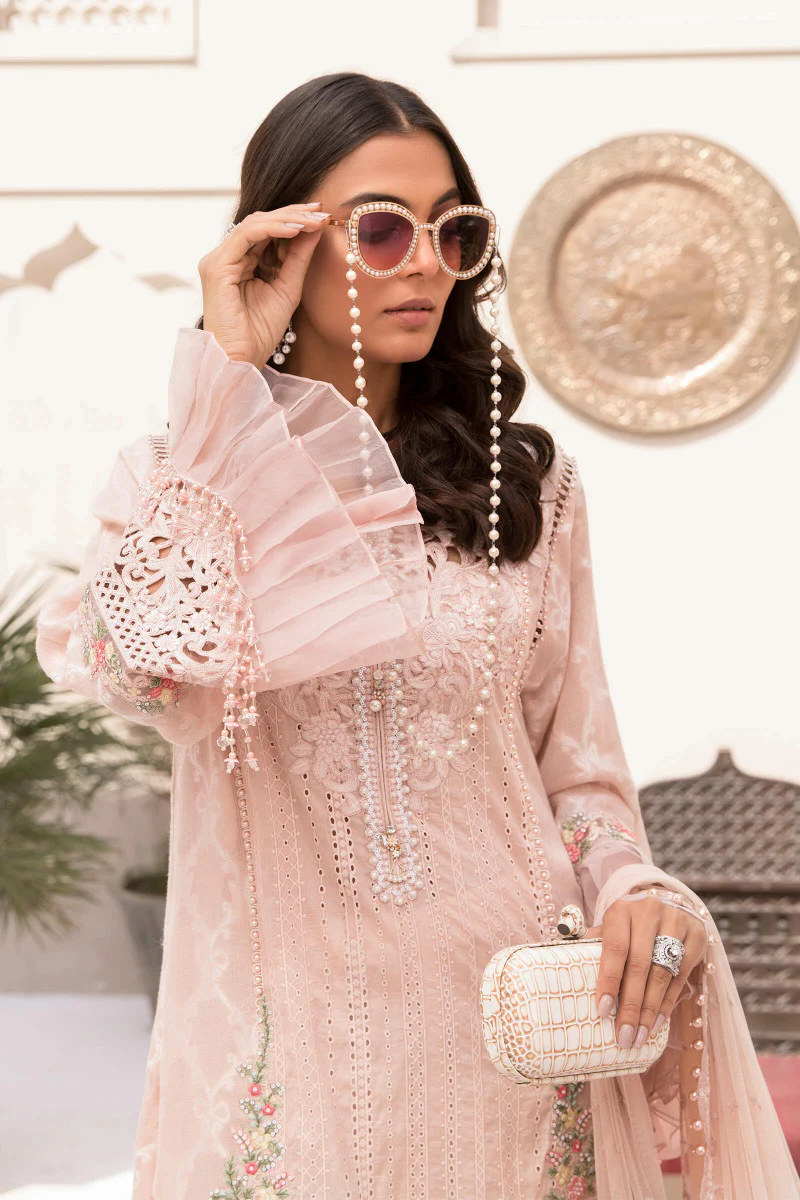 Unstitched Lawn EL-21-06-Nude Pink - Image 2