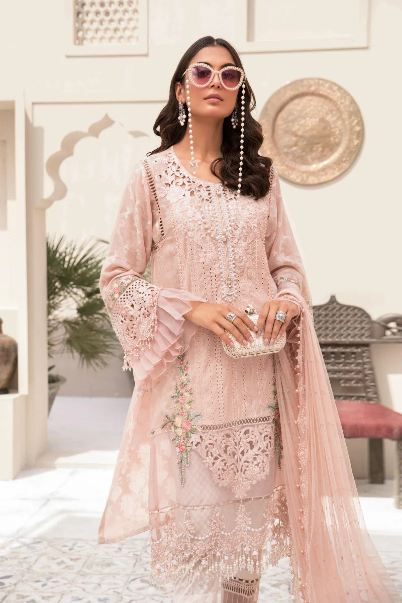 Unstitched Lawn EL-21-06-Nude Pink - Image 3