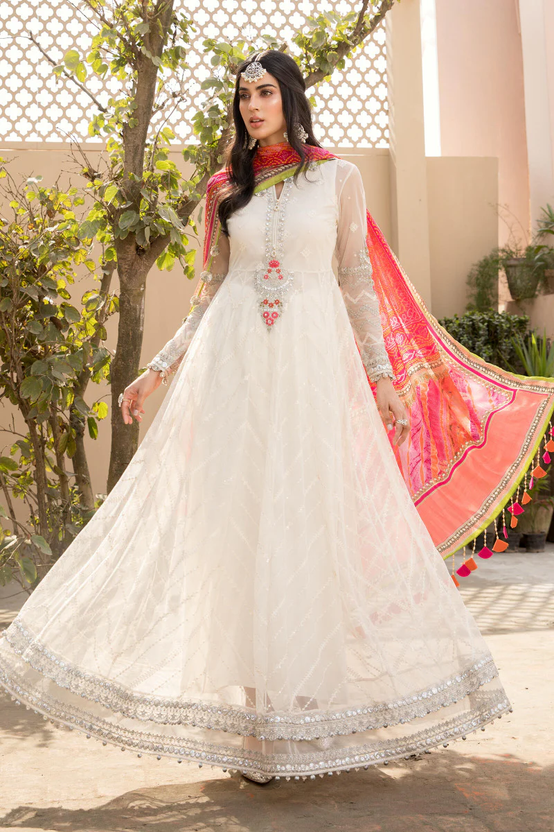 Unstitched Lawn EL-21-08-White and Pink
