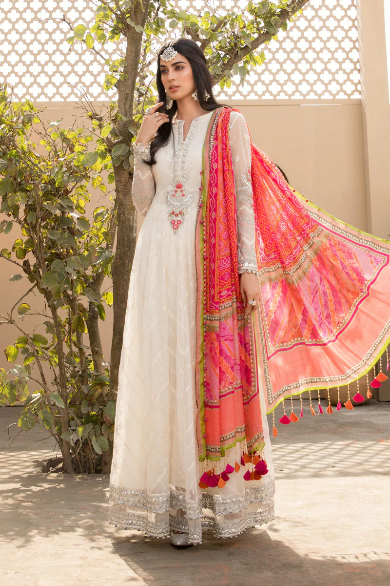 Unstitched Lawn EL-21-08-White and Pink - Image 2