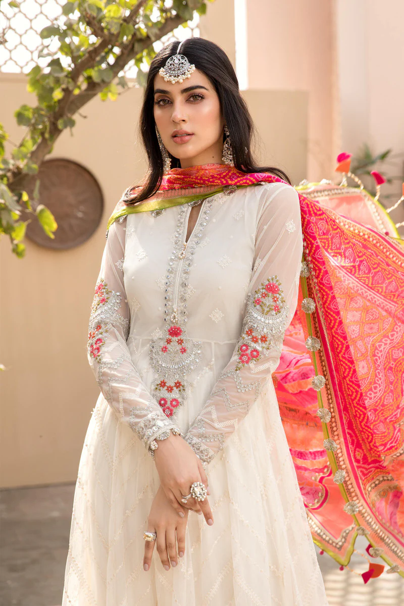 Unstitched Lawn EL-21-08-White and Pink - Image 3