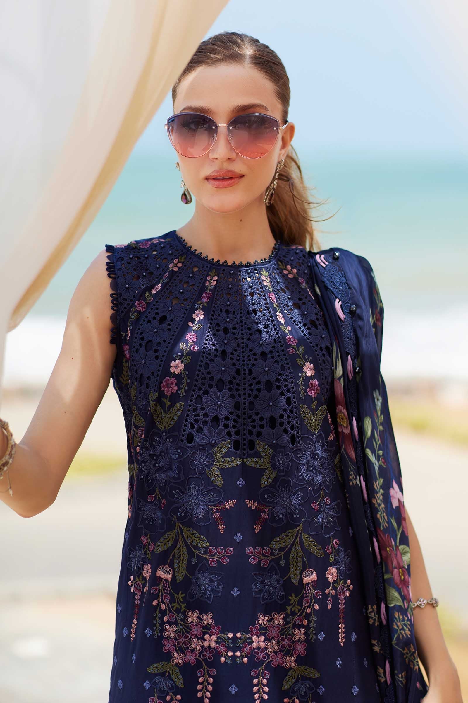 3 Piece Unstitched Embroidered Lawn Suit | EID LAWN-25-10 - Image 2
