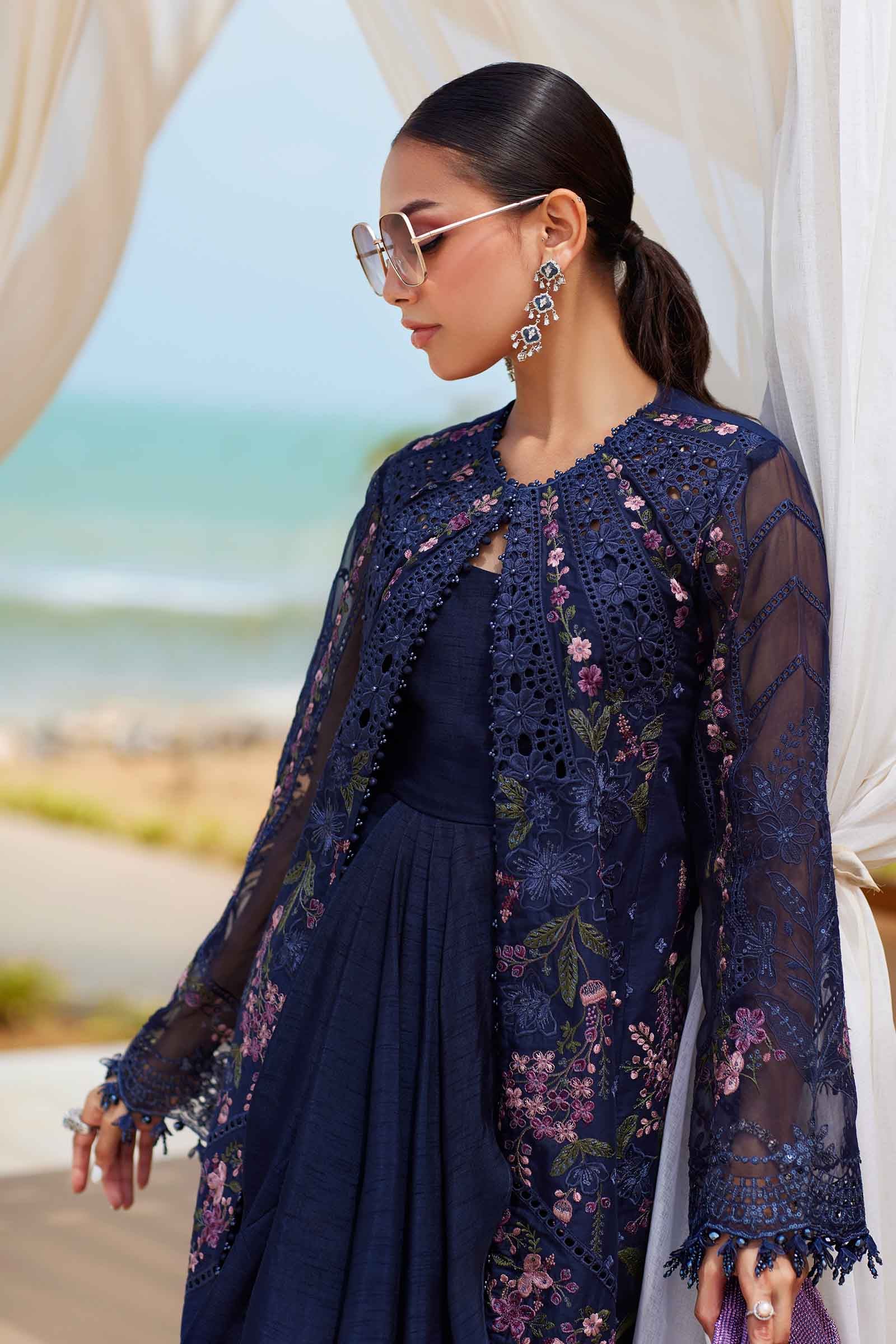 3 Piece Unstitched Embroidered Lawn Suit | EID LAWN-25-10 - Image 4