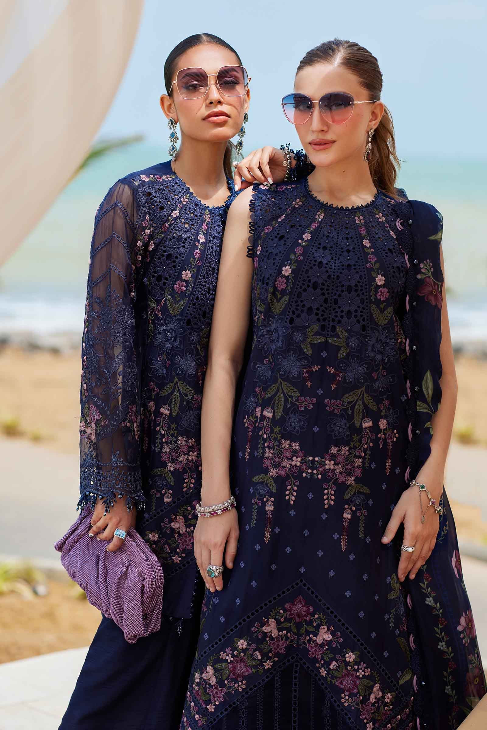 3 Piece Unstitched Embroidered Lawn Suit | EID LAWN-25-10 - Image 5