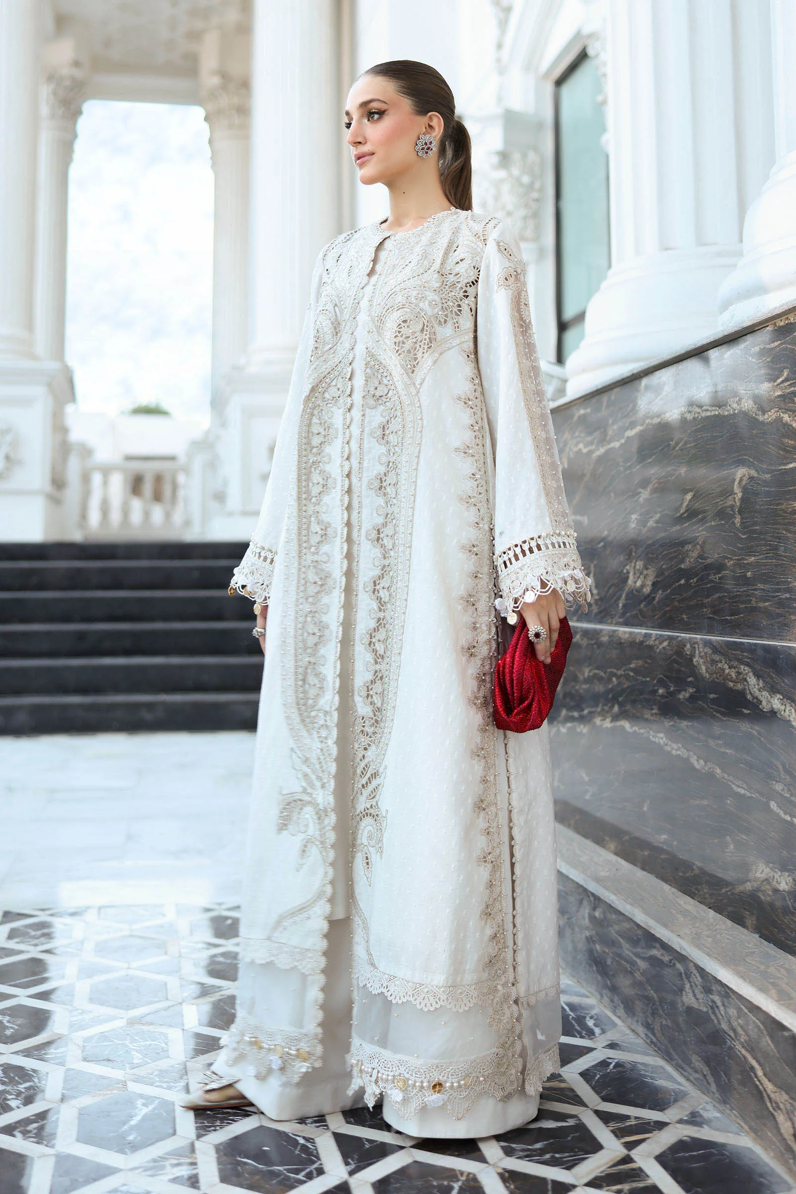 3 Piece Unstitched Embroidered Jacquard Lawn Suit - Image 12