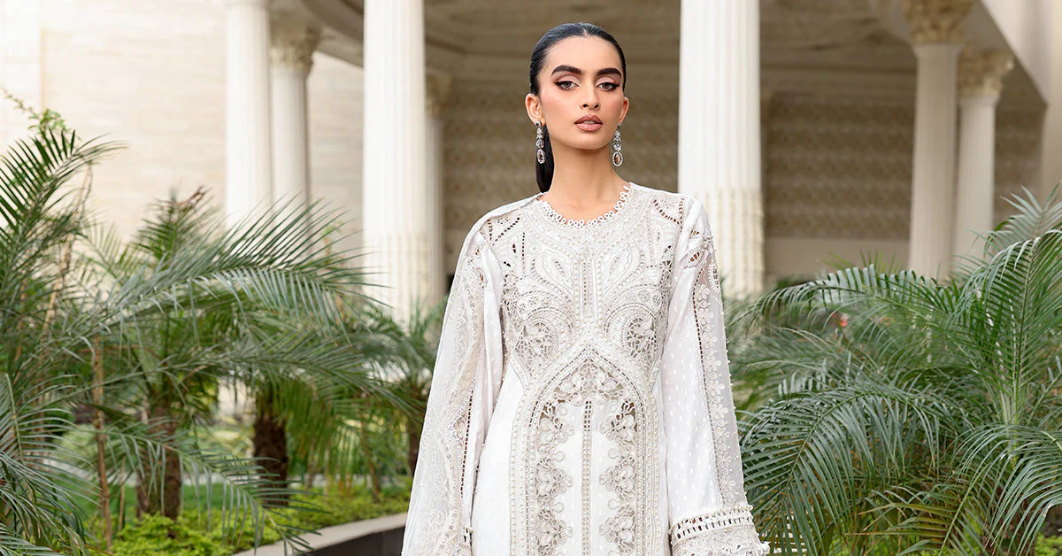 3 Piece Unstitched Embroidered Jacquard Lawn Suit - Image 13