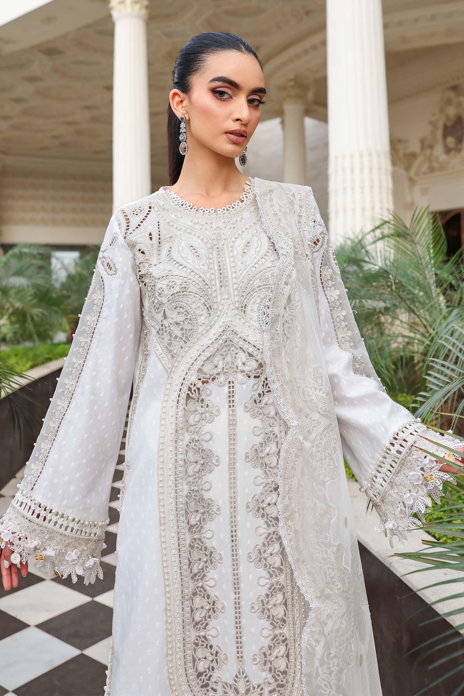 3 Piece Unstitched Embroidered Jacquard Lawn Suit - Image 2