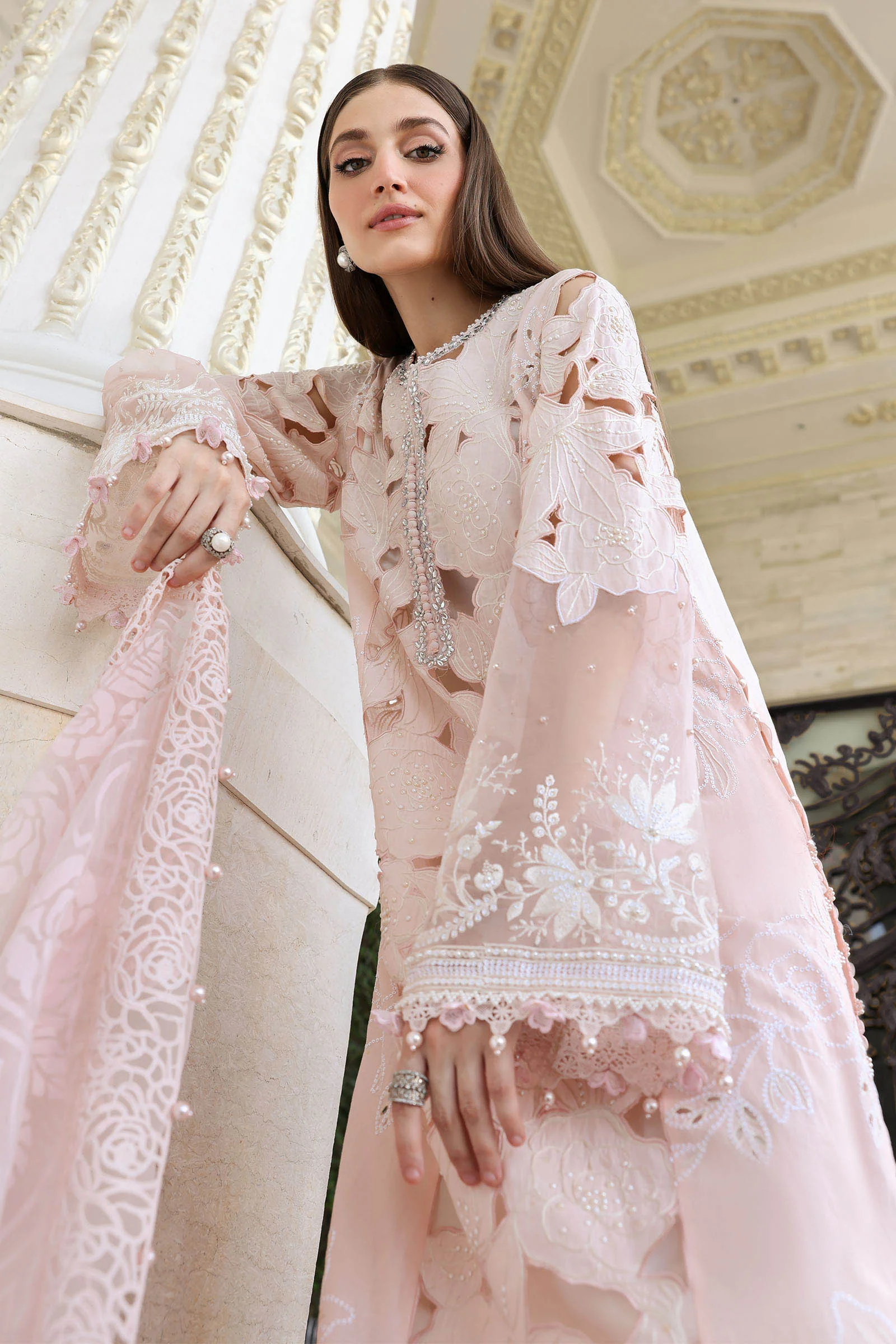 3 Piece Unstitched Embroidered Lawn Suit - Image 6