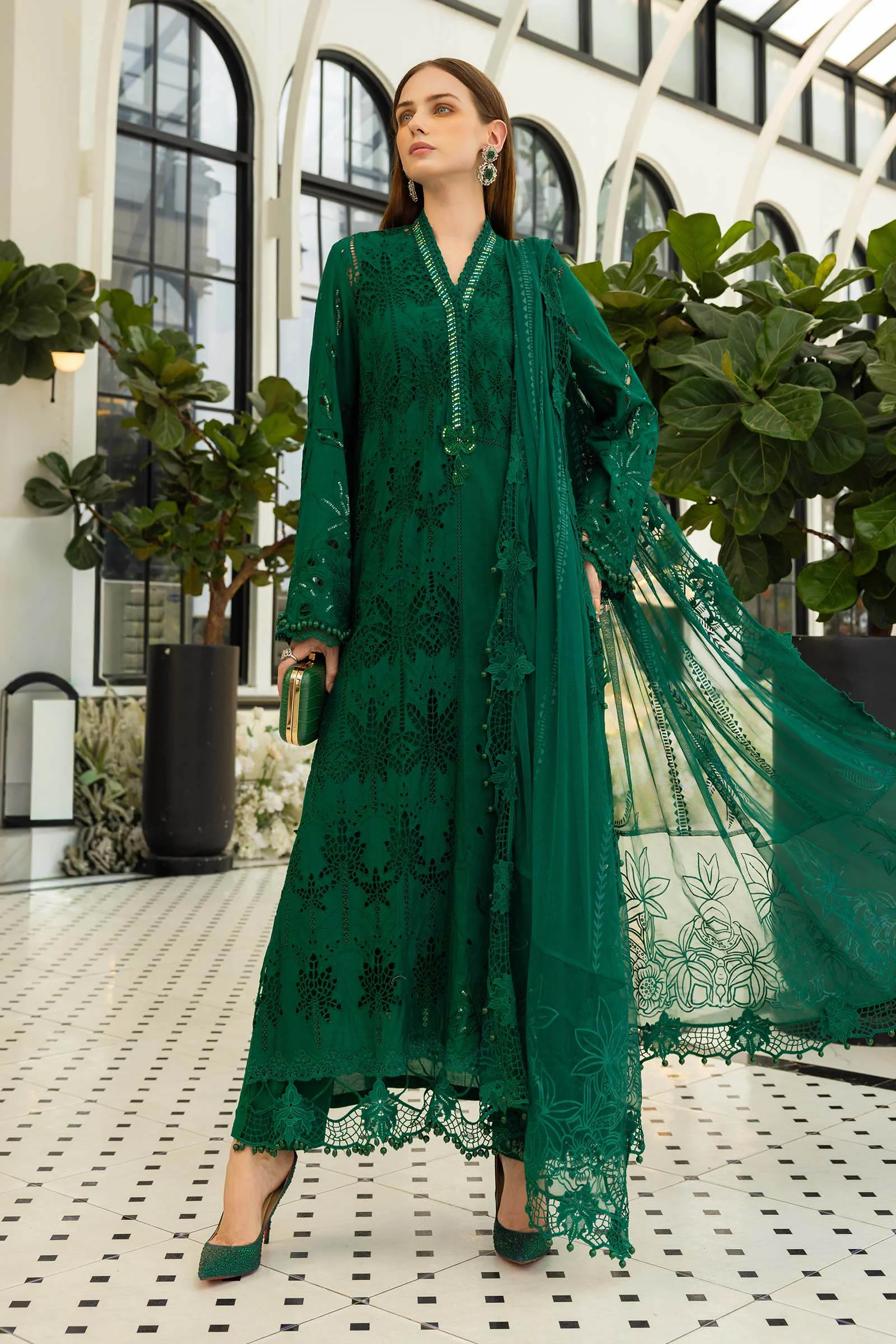 3 Piece Unstitched Embroidered Lawn Suit - Image 4