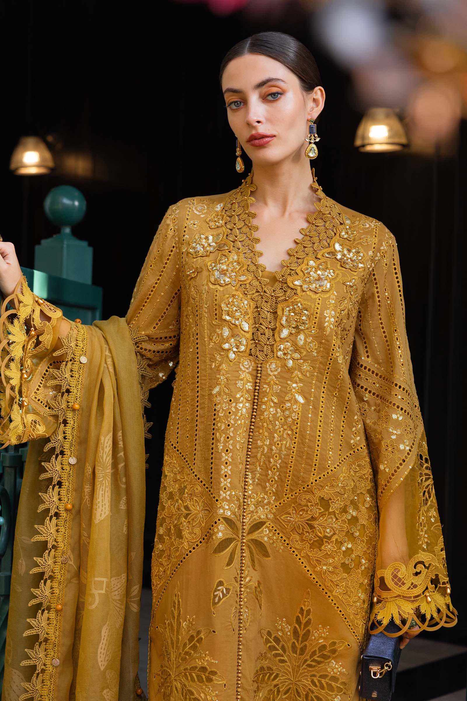 3 Piece Unstitched Embroidered Lawn Suit - Image 2