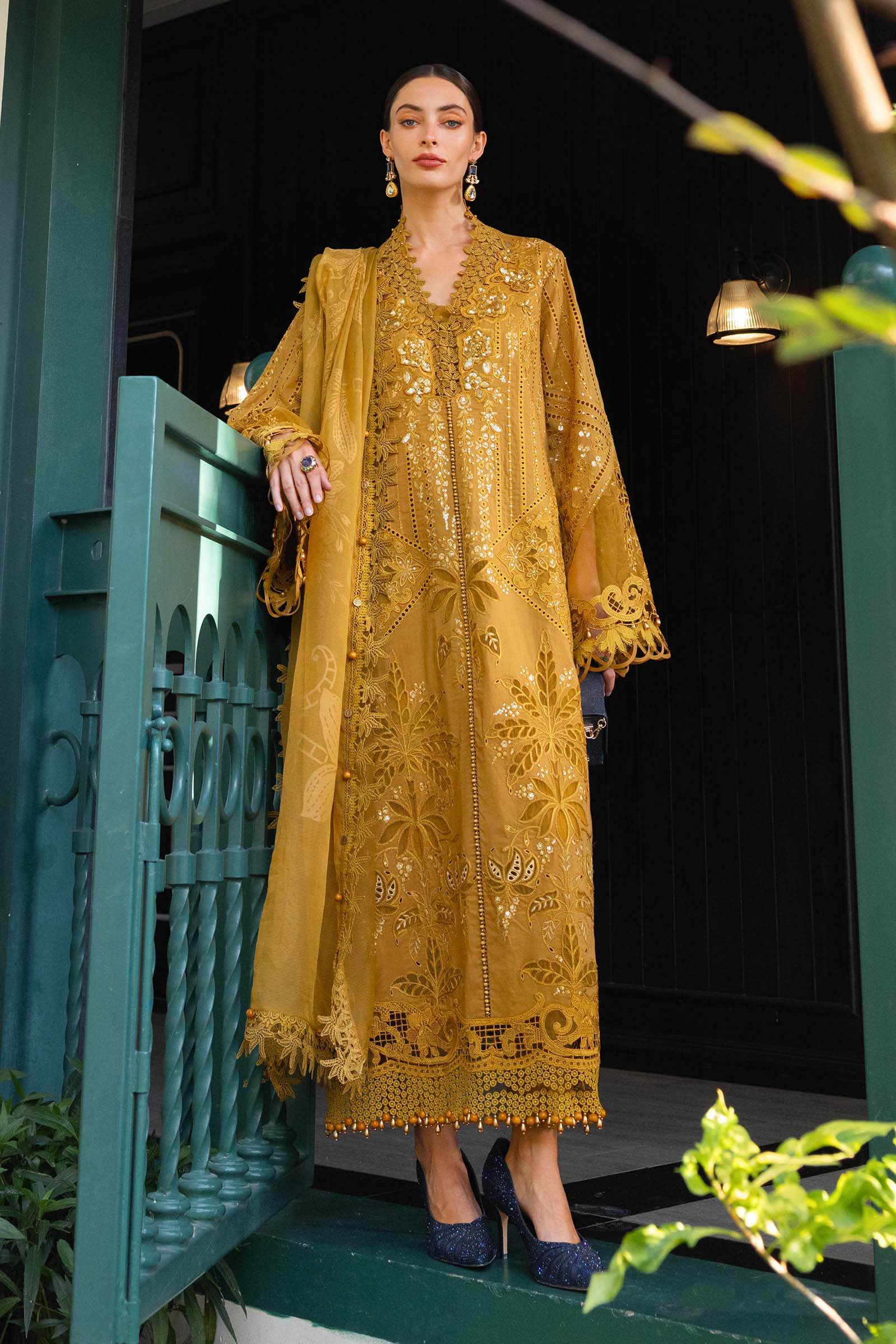 3 Piece Unstitched Embroidered Lawn Suit - Image 5