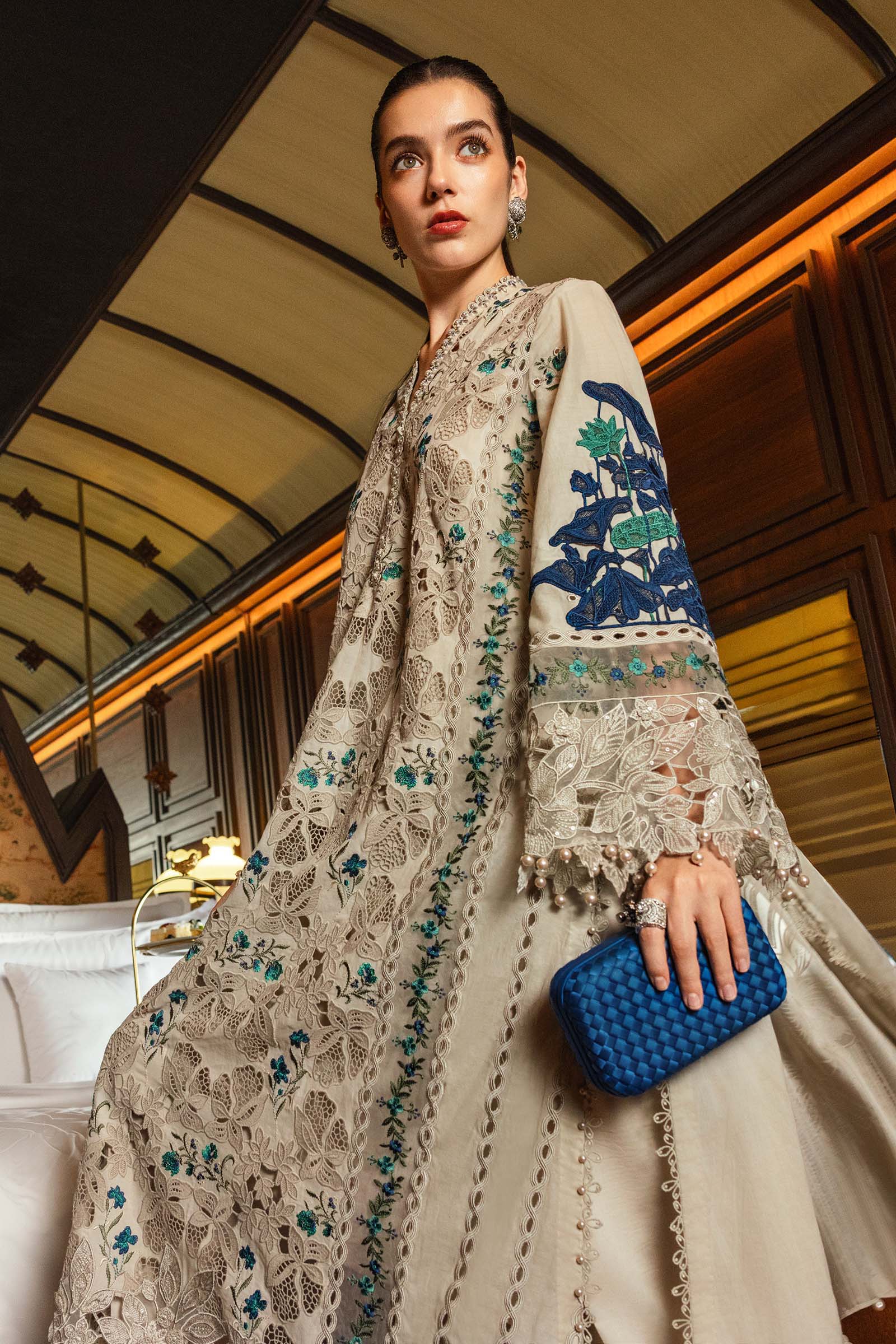 3 Piece Unstitched Embroidered Lawn Suit - Image 3