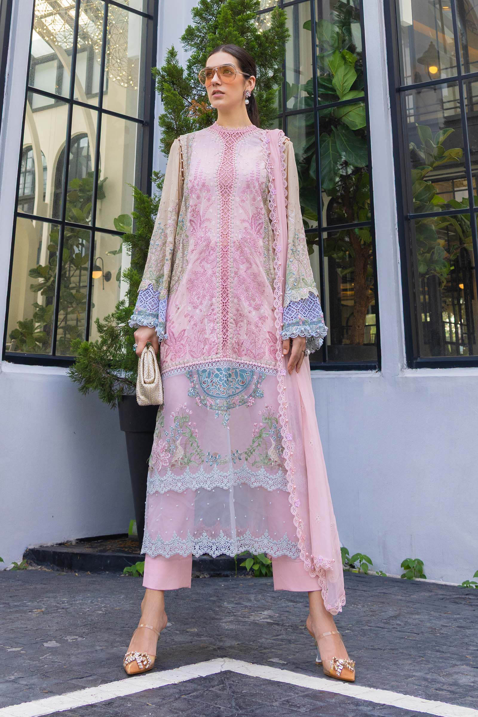 3 Piece Unstitched Embroidered Lawn Suit - Image 4