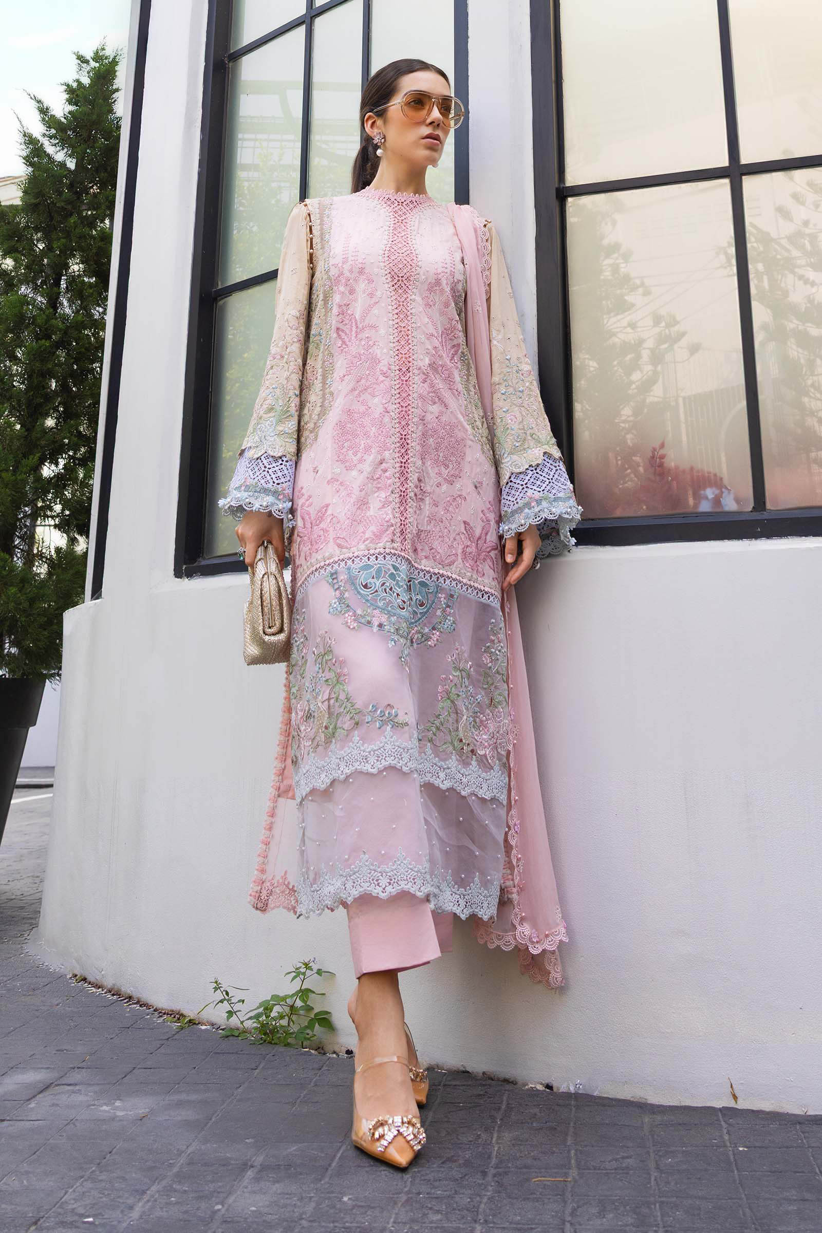 3 Piece Unstitched Embroidered Lawn Suit - Image 5