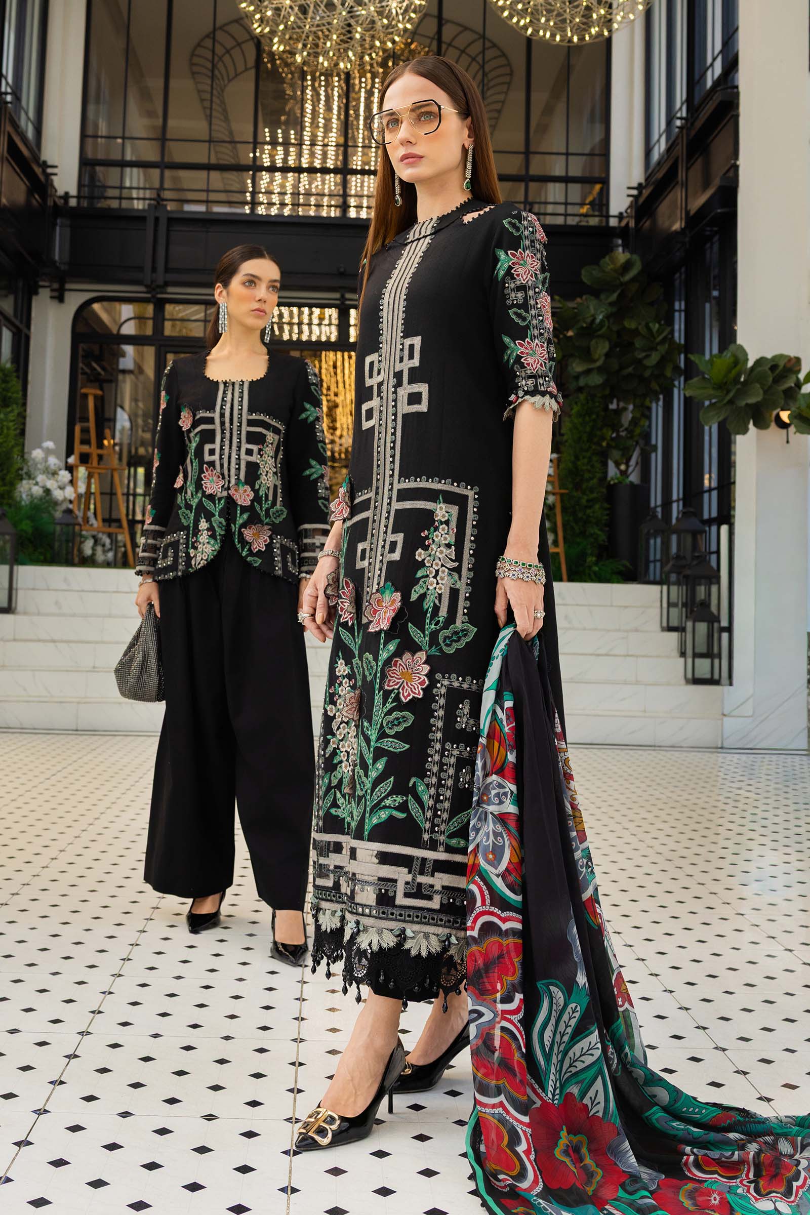 3 Piece Unstitched Embroidered Jacquard Lawn Suit - Image 6