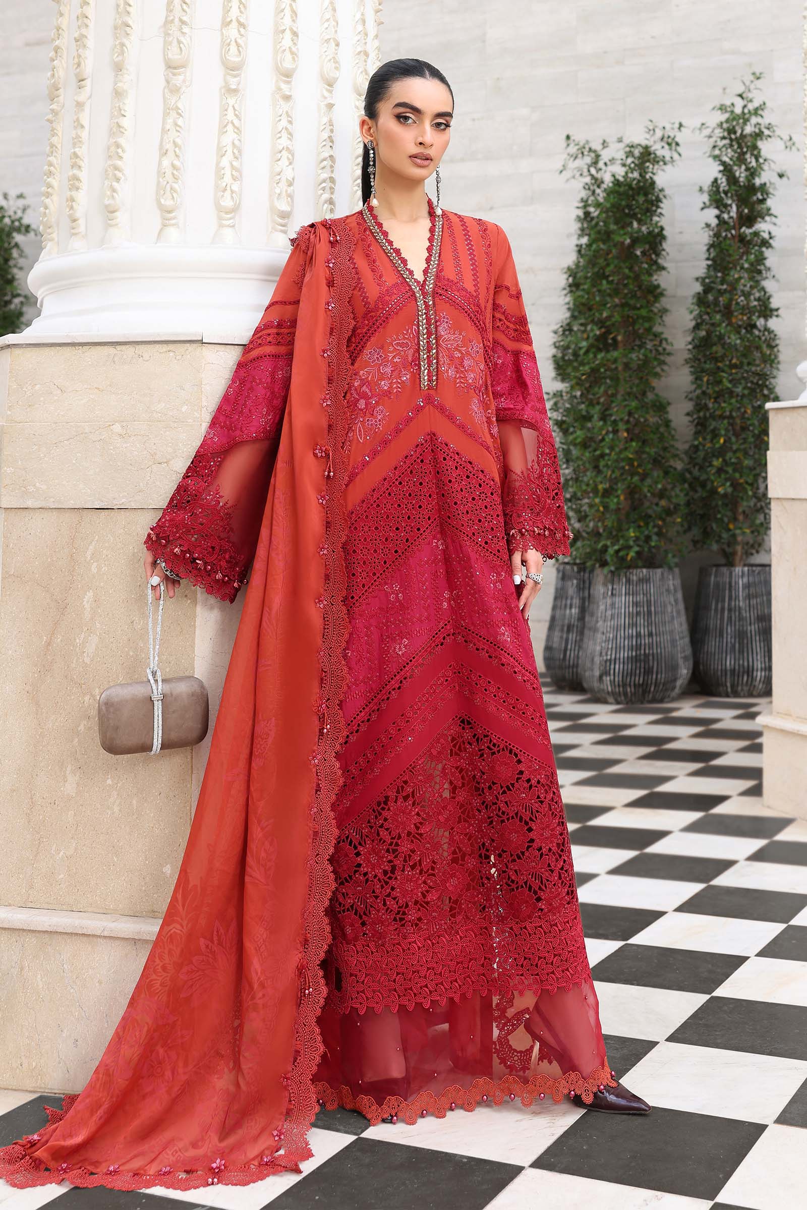 3 Piece Unstitched Embroidered Lawn Suit - Image 5