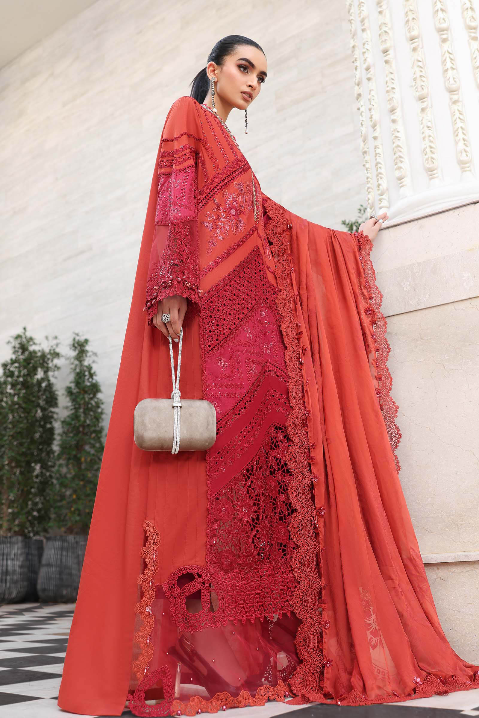 3 Piece Unstitched Embroidered Lawn Suit - Image 6