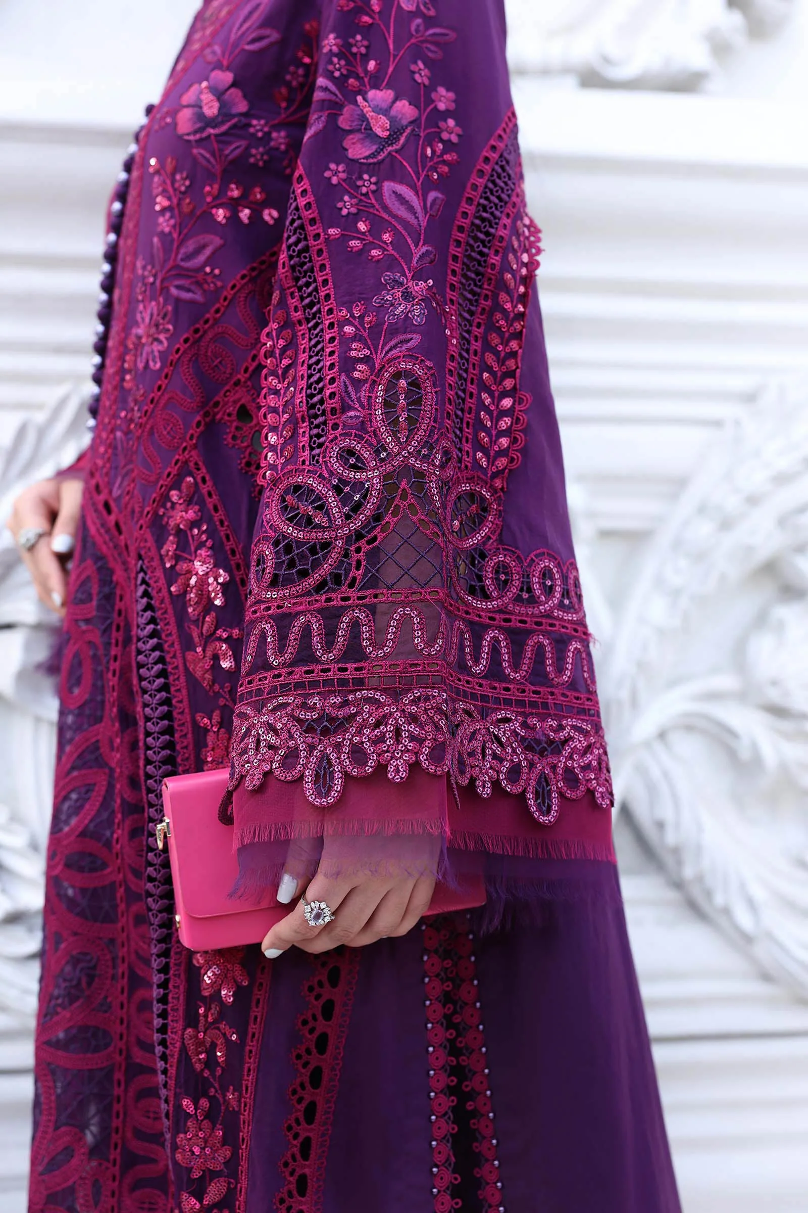 3 Piece Unstitched Embroidered Lawn Suit - Image 8