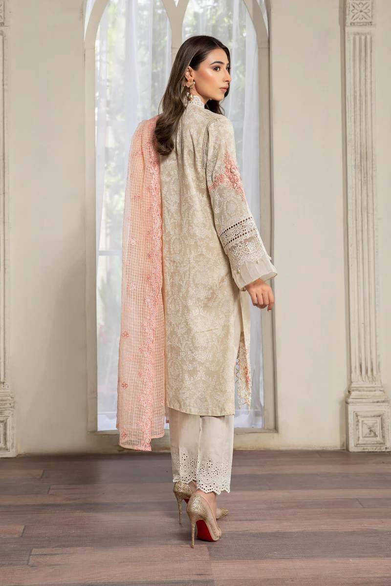 Suit Off White and Peach ELS-21-05 - Image 3