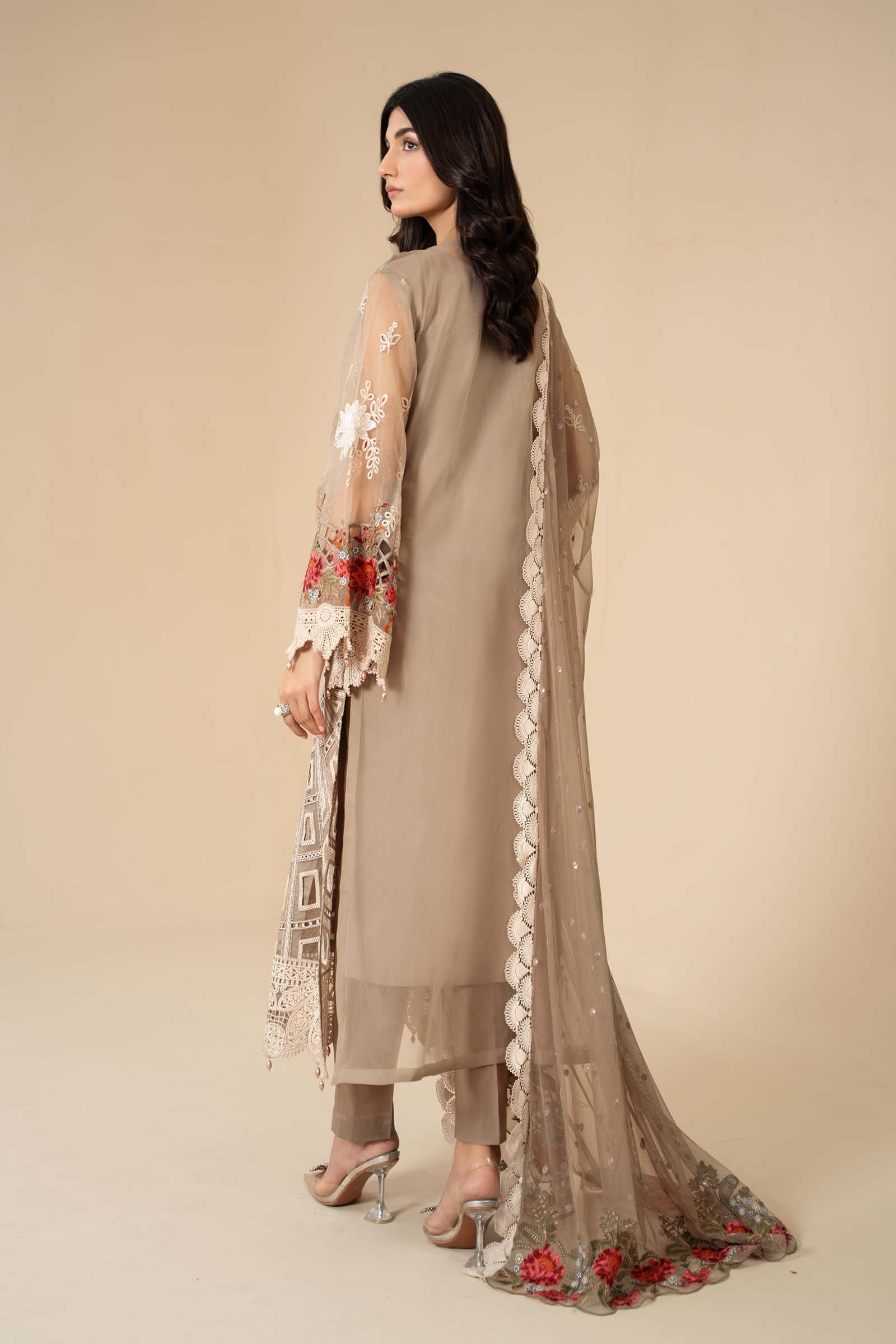 3 Piece Embroidered Organza Suit | ELS-24-01 - Image 7