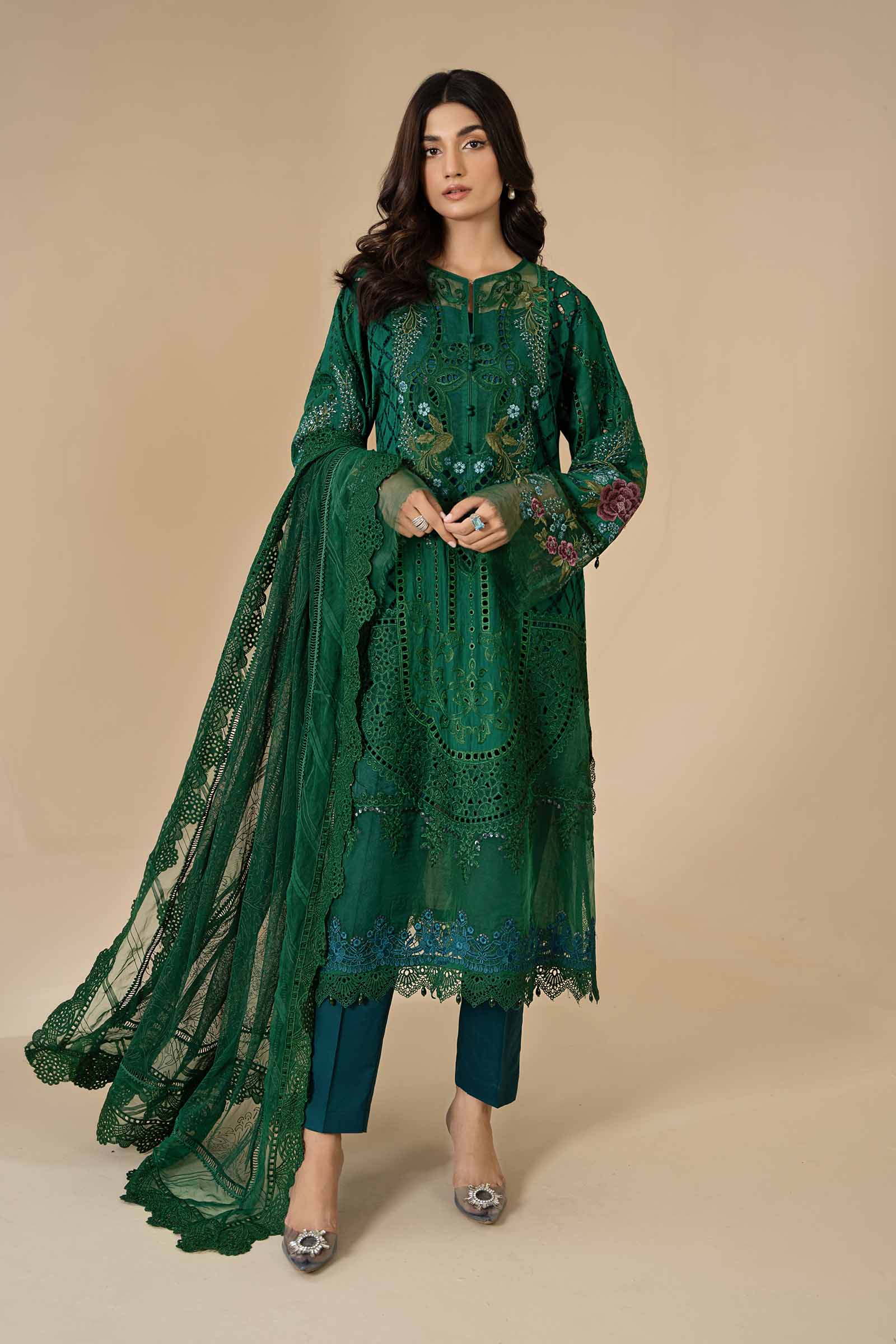 3 Piece Embroidered Lawn Suit | ELS-24-02