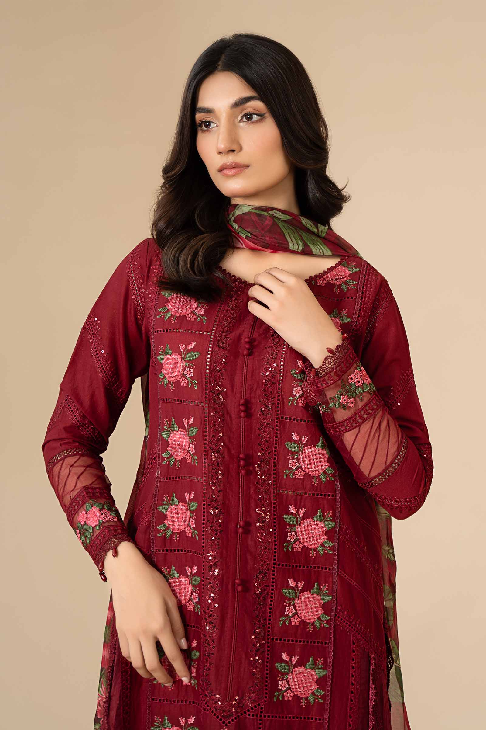 3 Piece Embroidered Lawn Suit | ELS-24-05 - Image 2