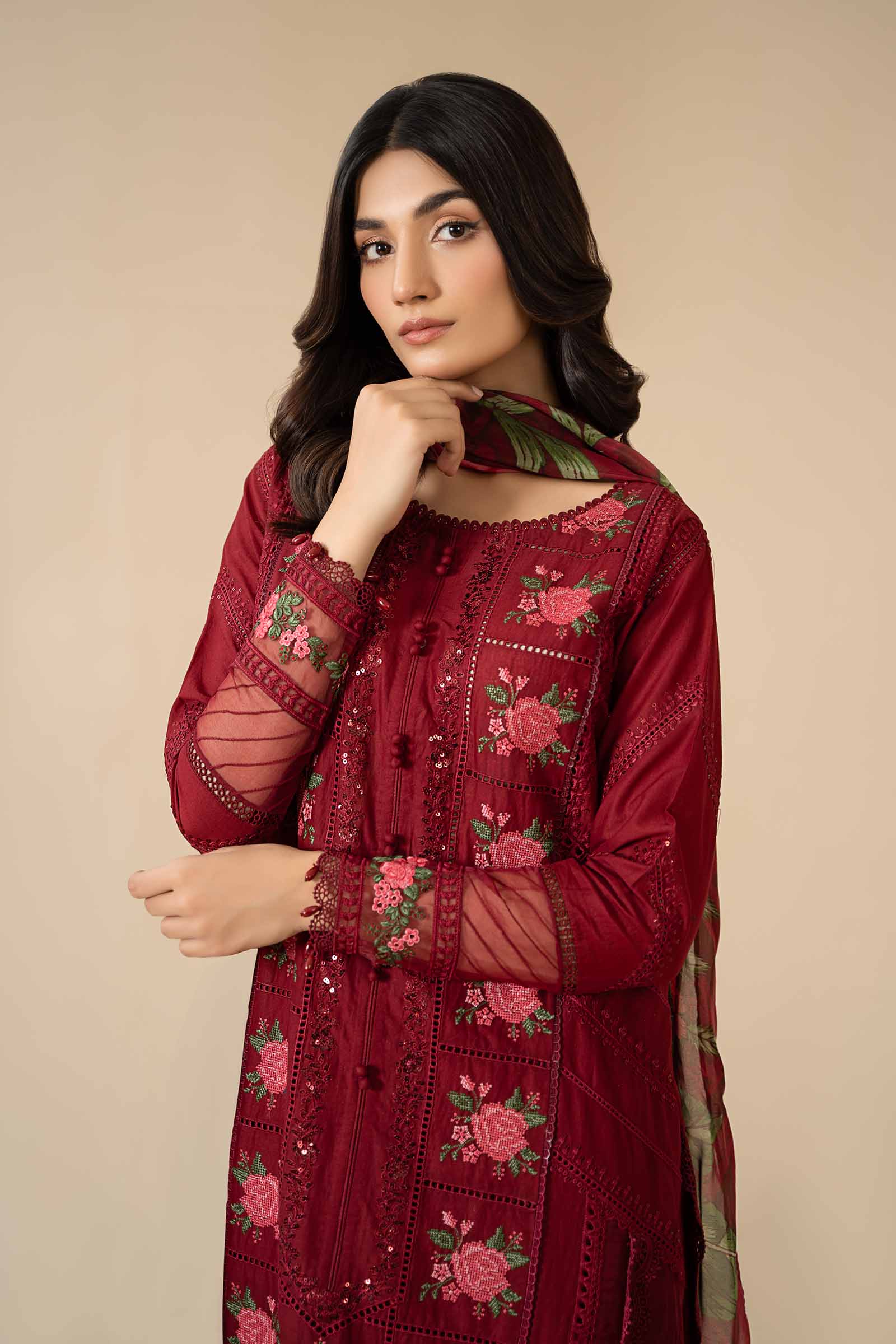 3 Piece Embroidered Lawn Suit | ELS-24-05 - Image 3