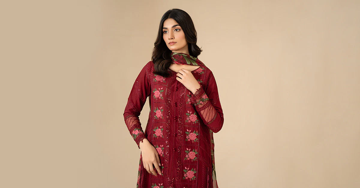 3 Piece Embroidered Lawn Suit | ELS-24-05 - Image 7